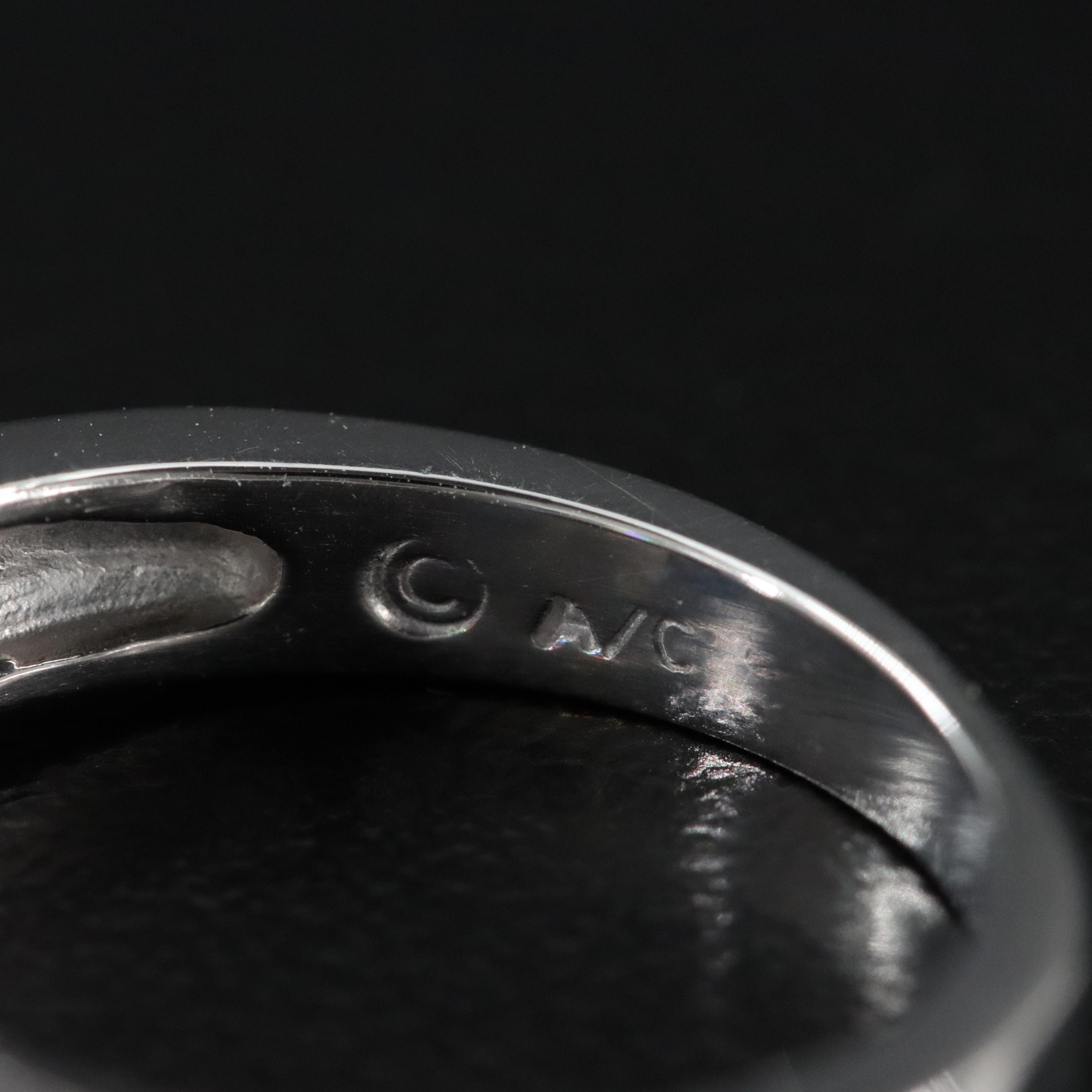 Platinum 3.00 CT Diamond and Sapphire Ring with GIA Report