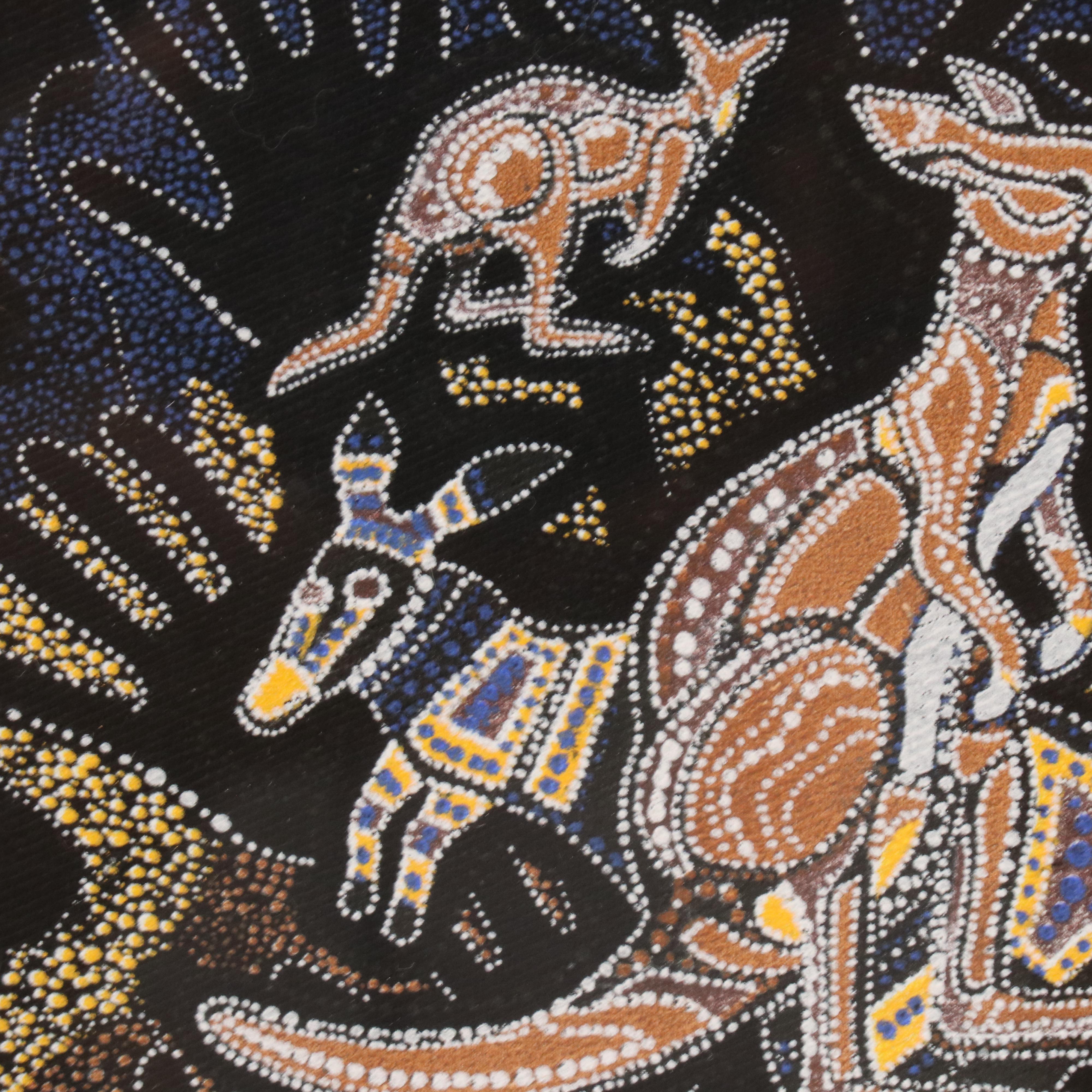 Bulurru Aboriginal Reproduction Acrylic Painting "The Survival of the Kangaroos"