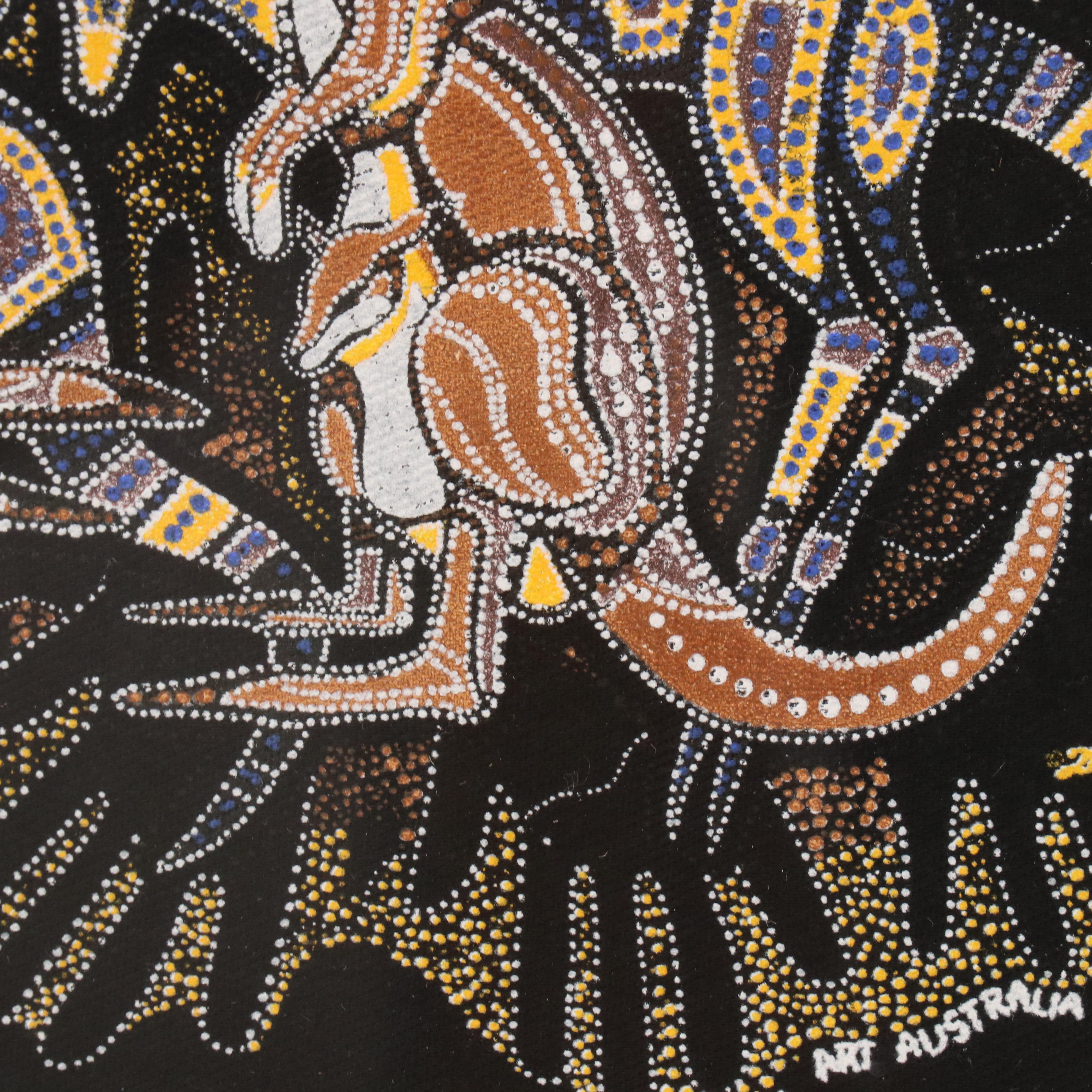 Bulurru Aboriginal Reproduction Acrylic Painting "The Survival of the Kangaroos"