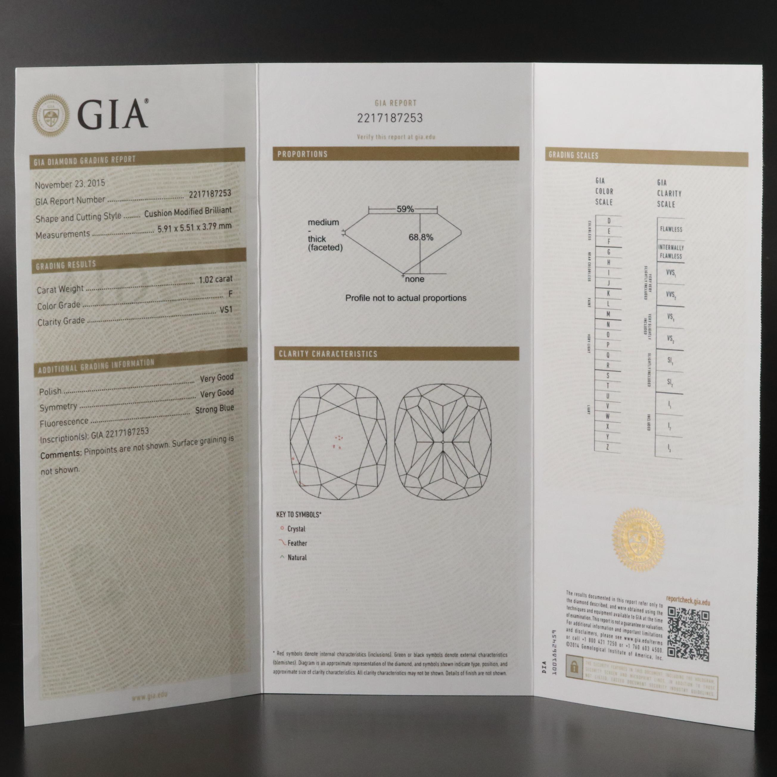 14K 1.35 CTW Diamond Ring with GIA Report