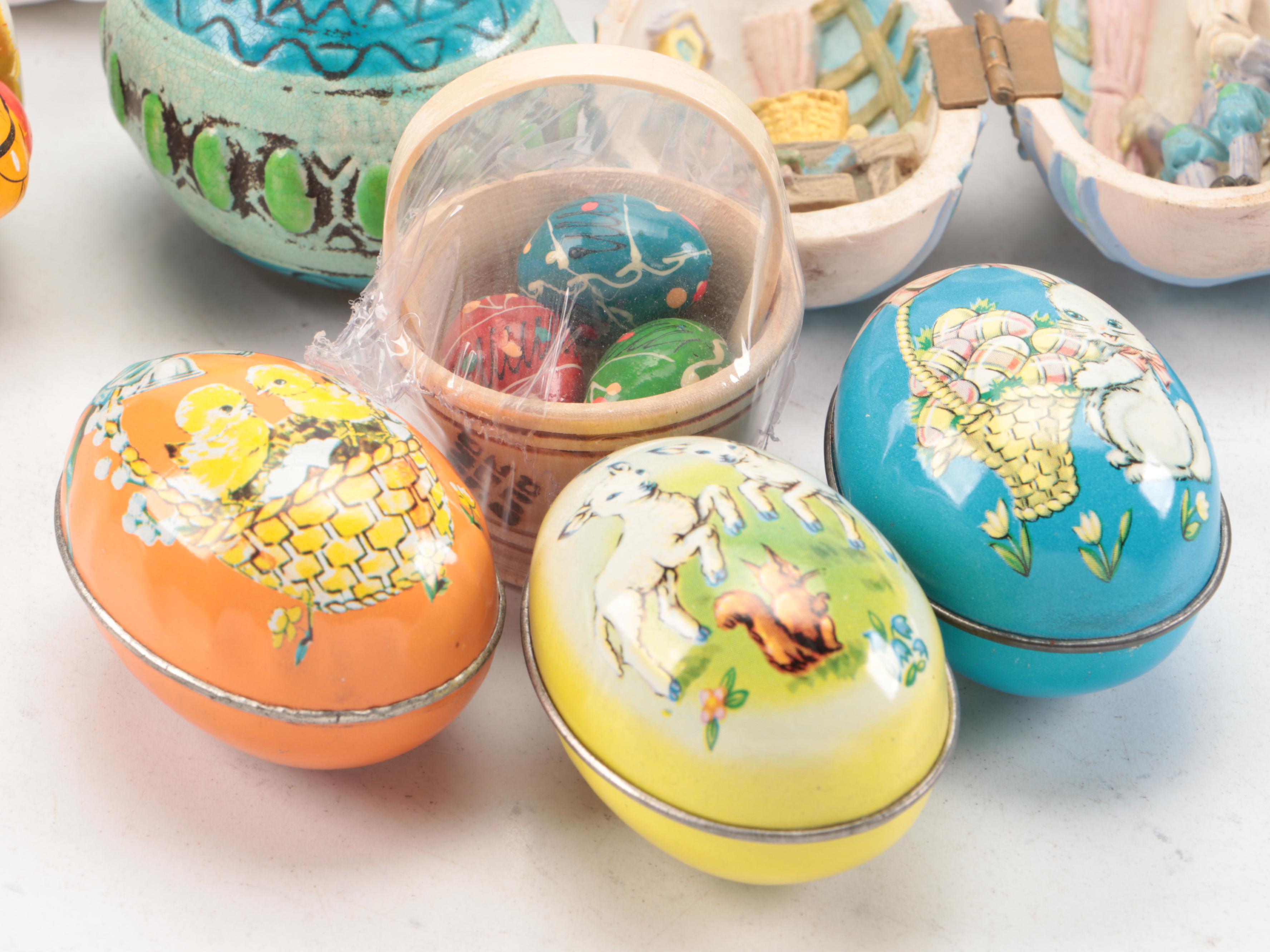 Franklin Mint "The Enchanted Garden of Romance" and Other Egg Figurines