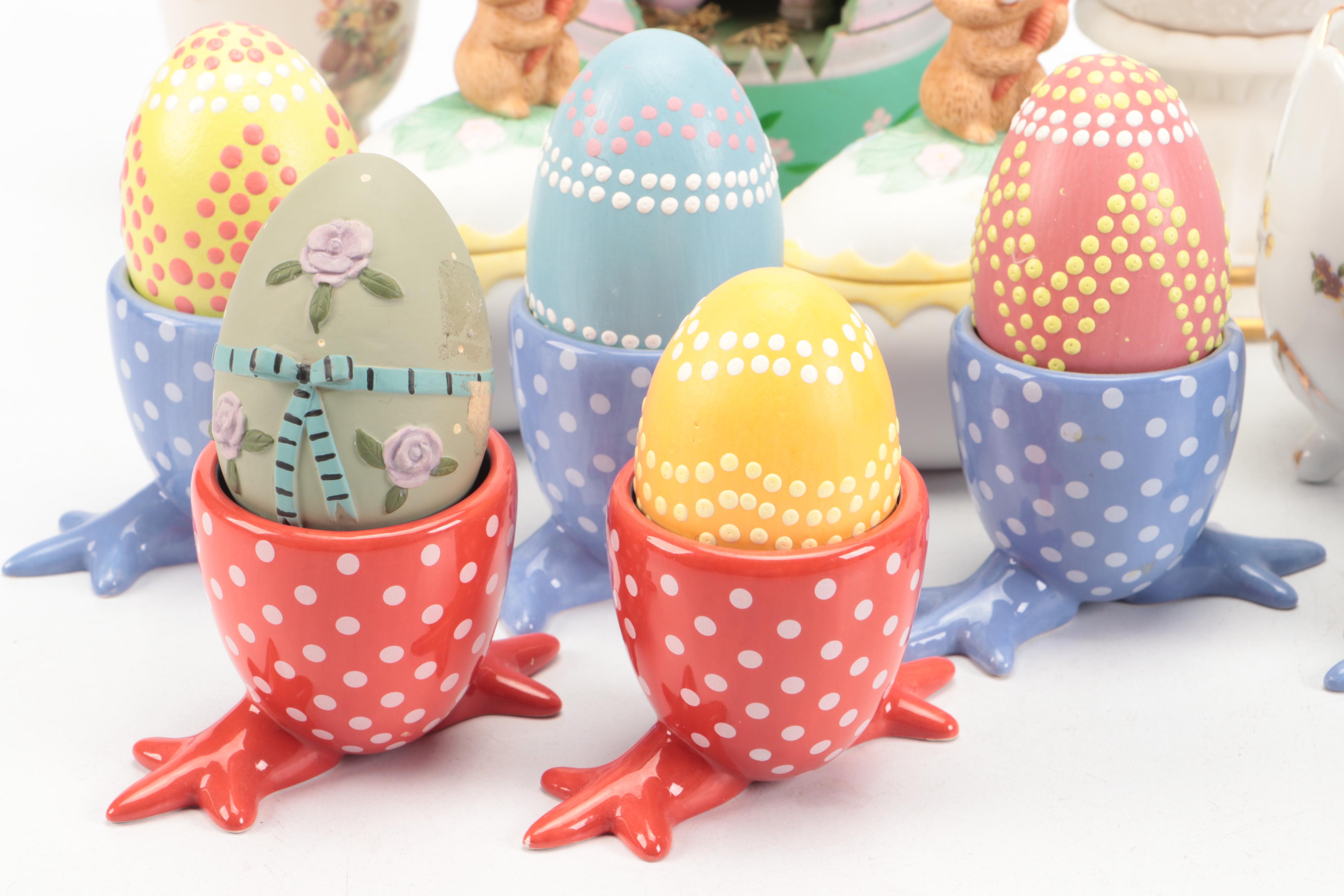 Franklin Mint "The Enchanted Garden of Romance" and Other Egg Figurines