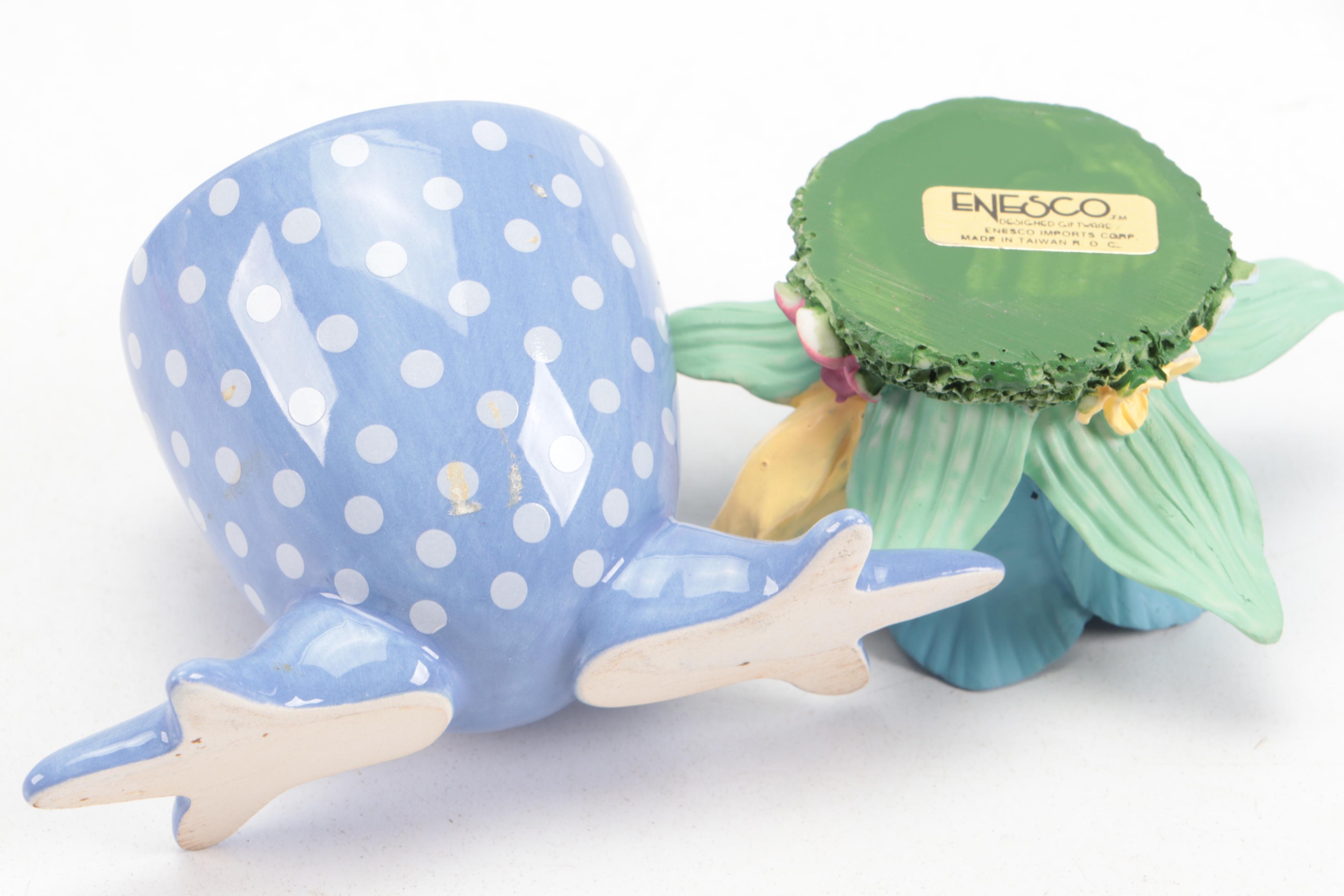 Franklin Mint "The Enchanted Garden of Romance" and Other Egg Figurines