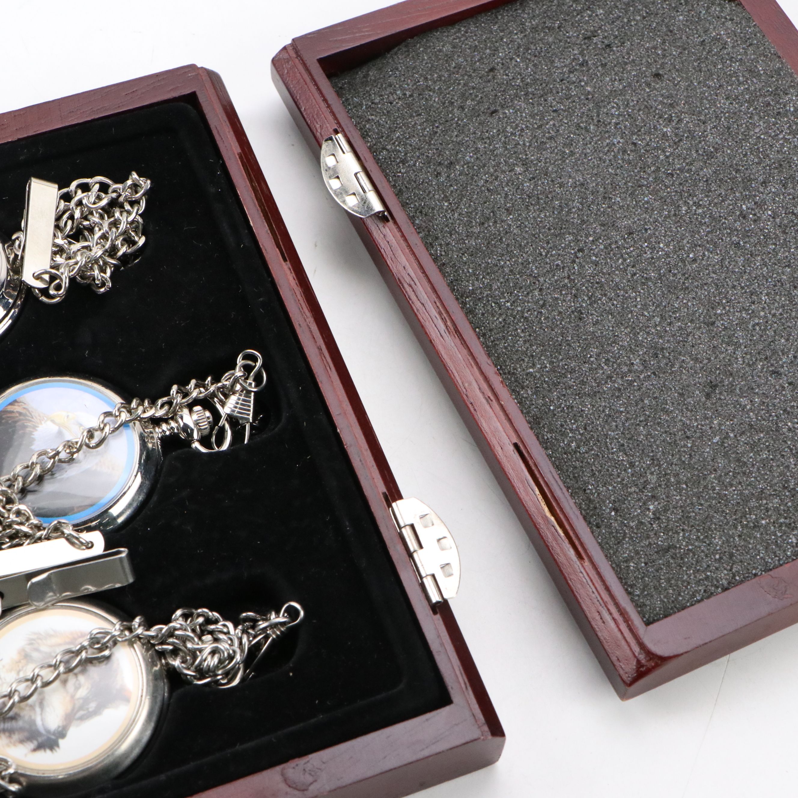 Elvis, John Wayne, and Wildlife Themed Knives with Westminster Pocket Watches