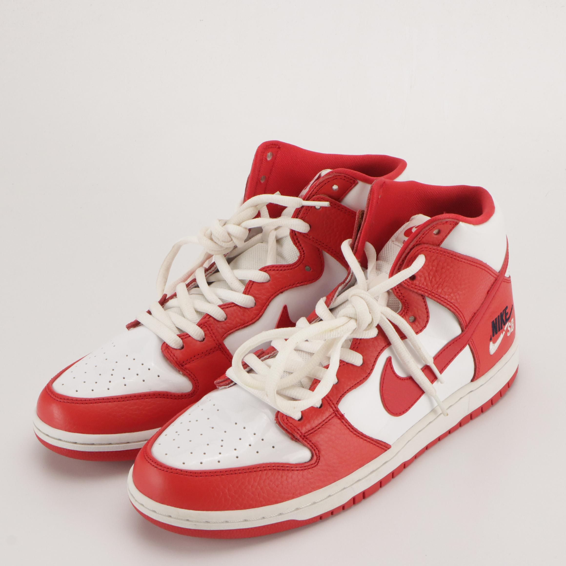 Nike SB "Dream Team" Zoom Dunk High Pro Sneakers in University Red, With Box