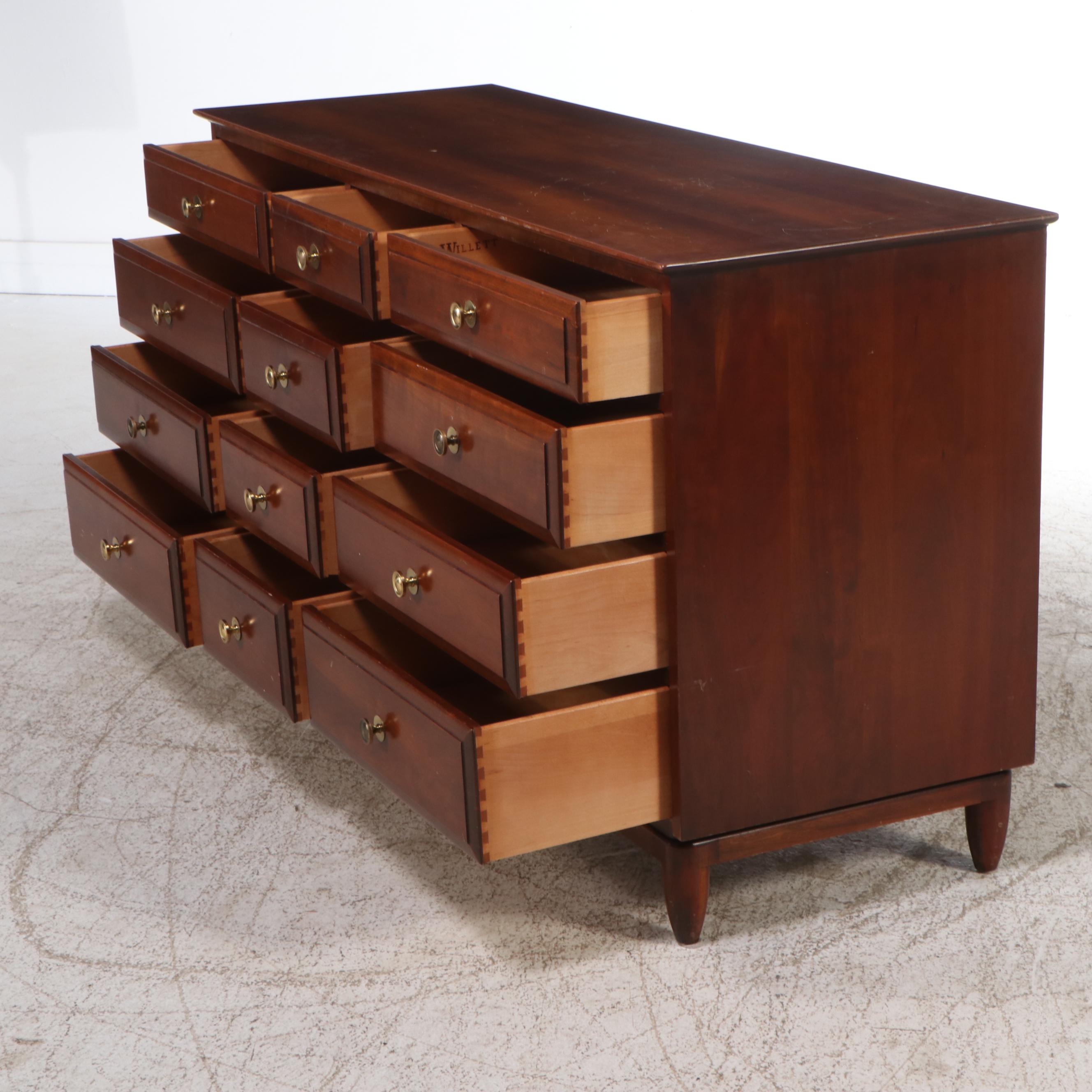 Willett Cherry Dresser and Mirror, Late 20th Century