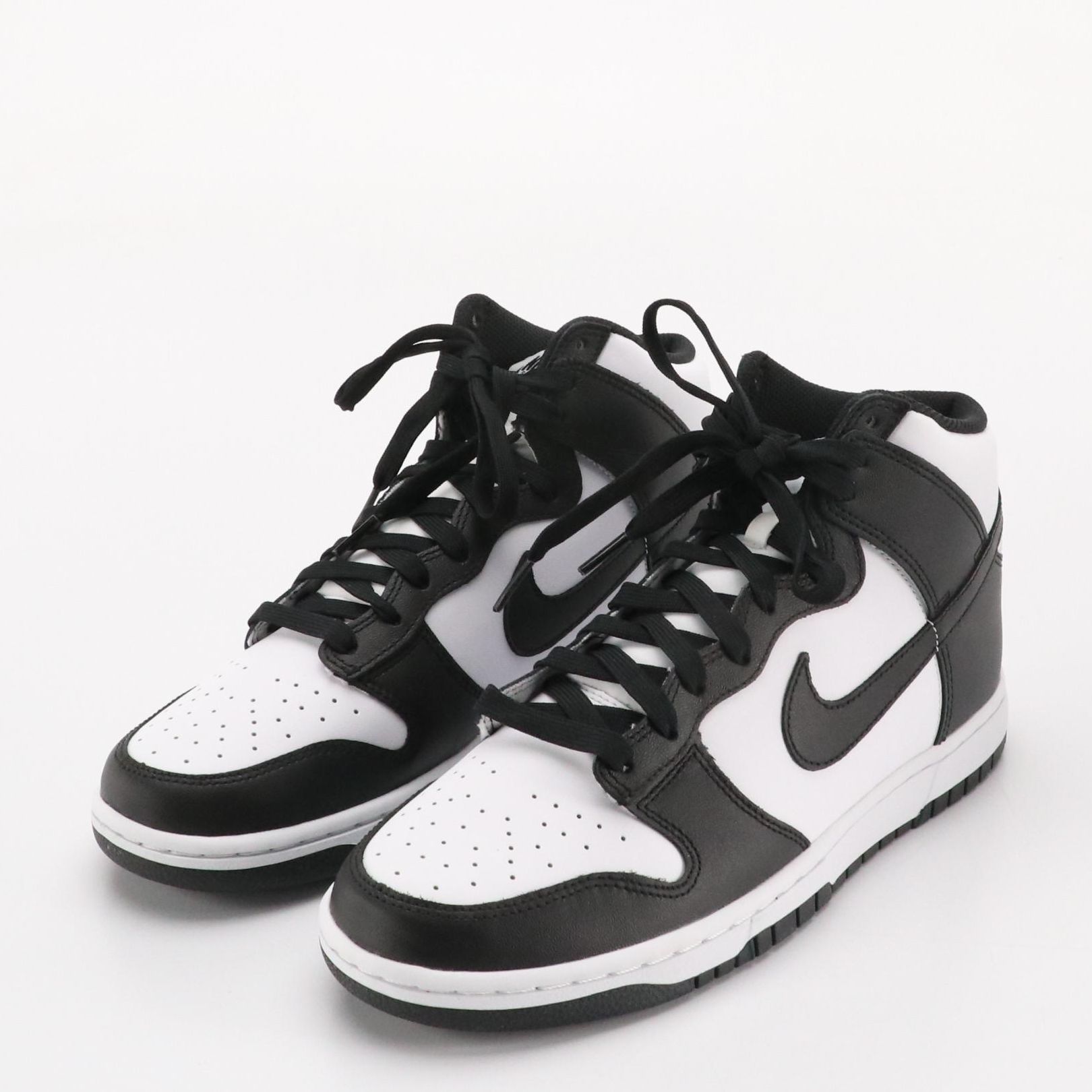 Nike Dunk High Retro Sneakers in Black and White Leather, With Box