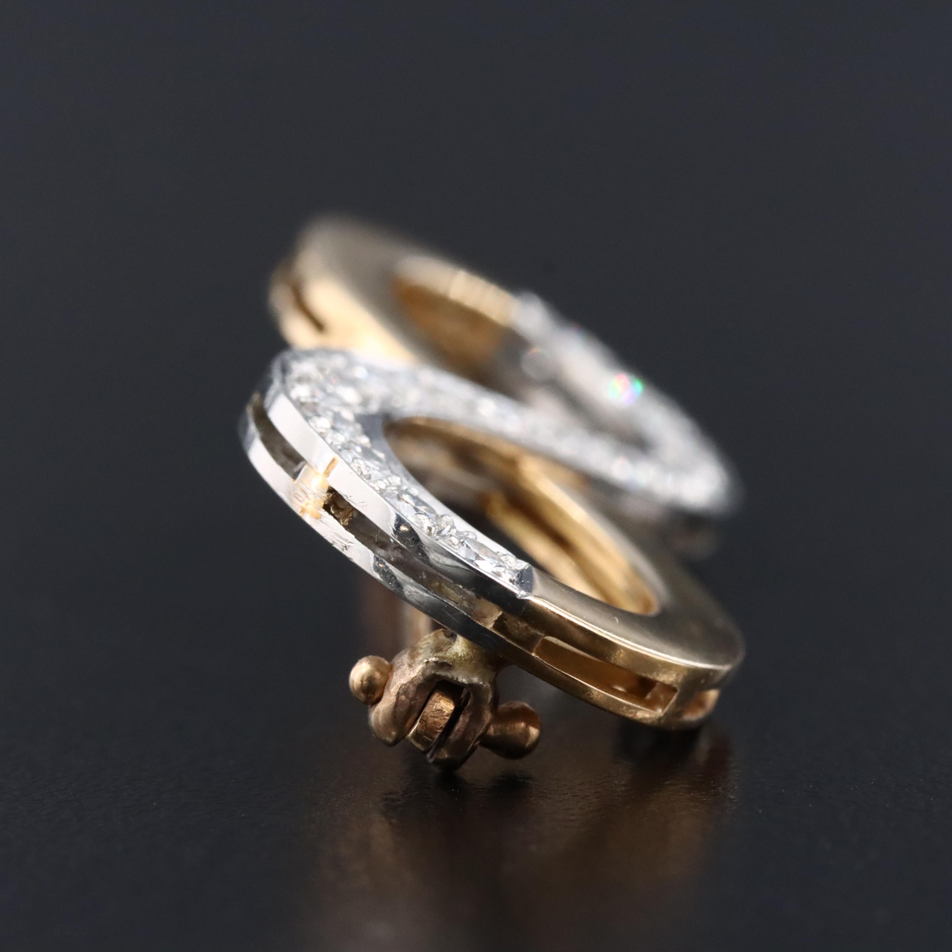 Platinum and 18K 0.64 CTW Diamond Infinity Brooch