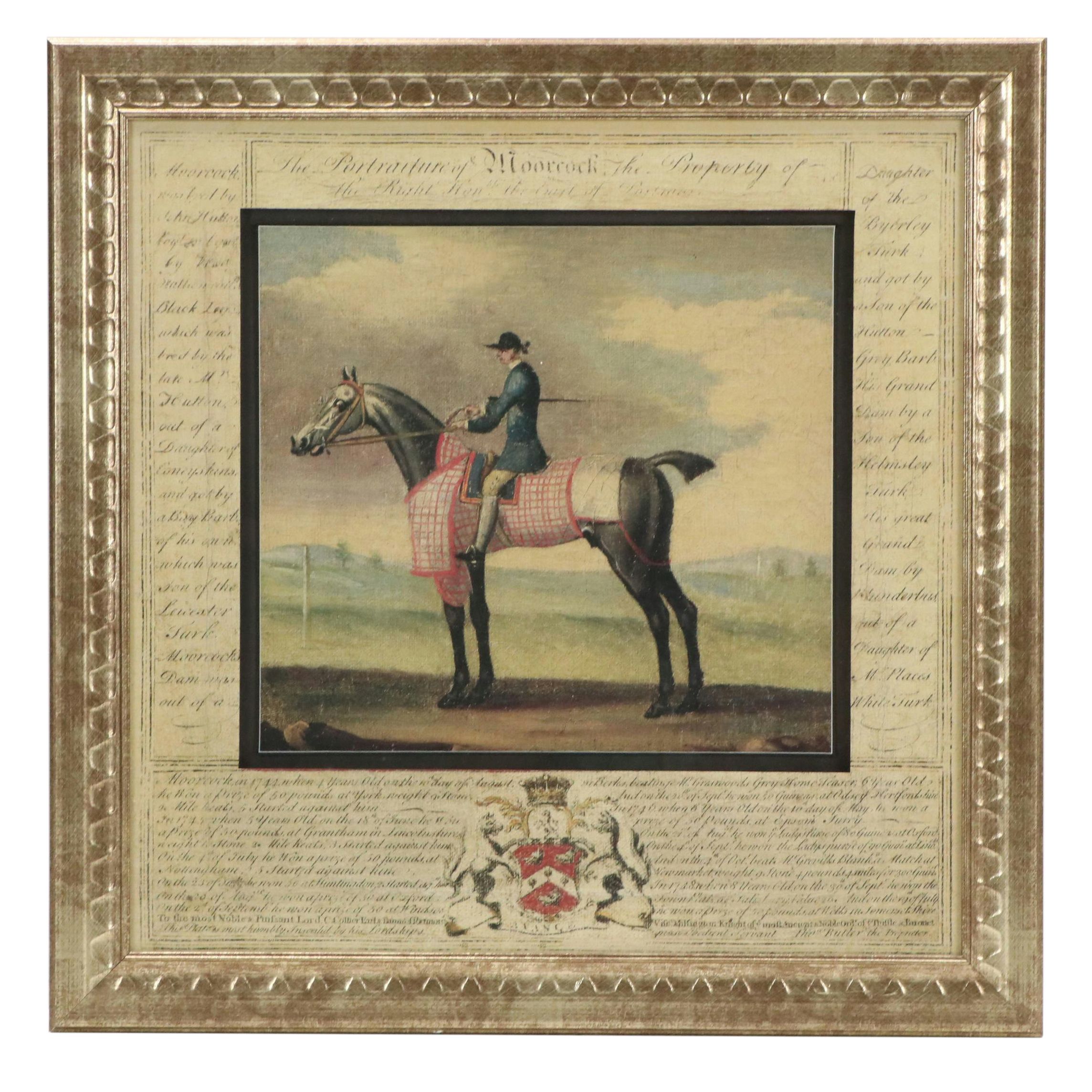 After John Nost Sartorius Equine Offset Lithograph "Moorcock"