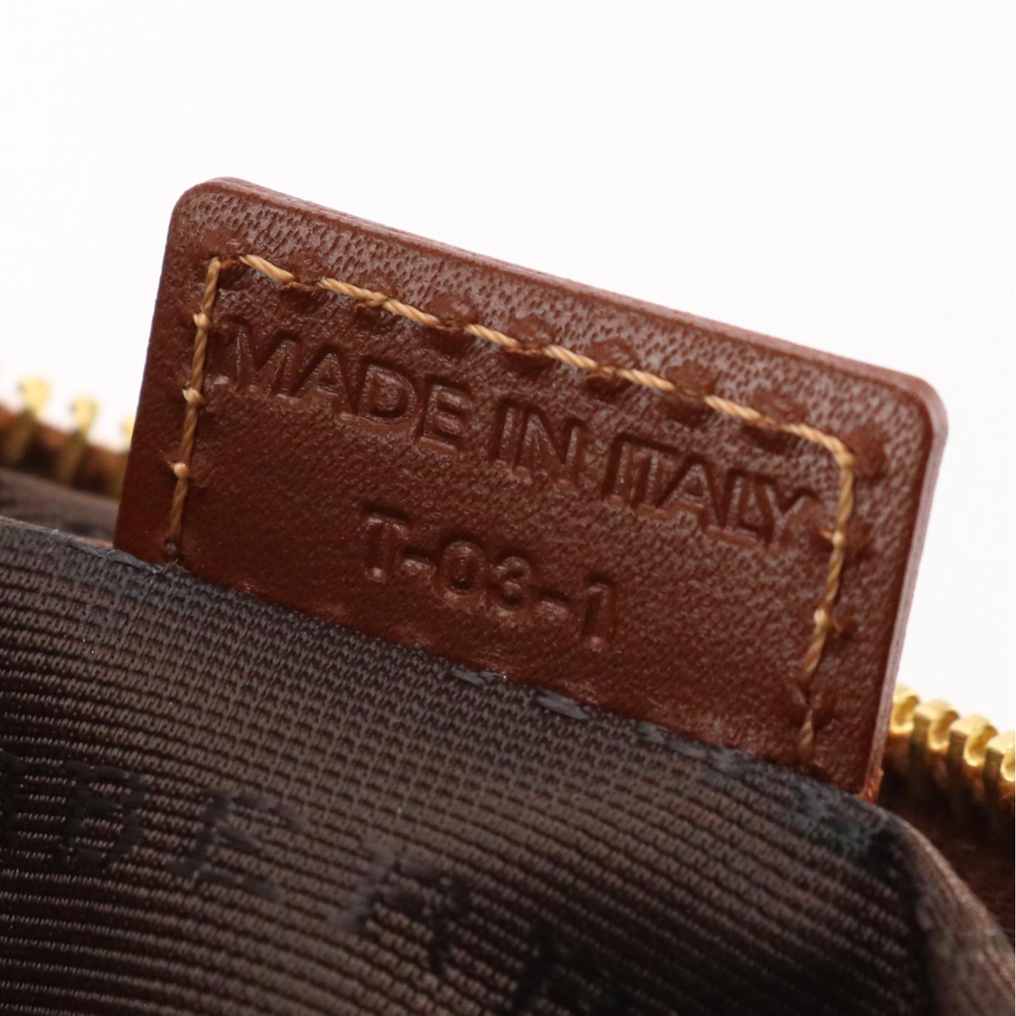 Burberry Pochette Shoulder Bag in Haymarket Check Canvas and Brown Leather