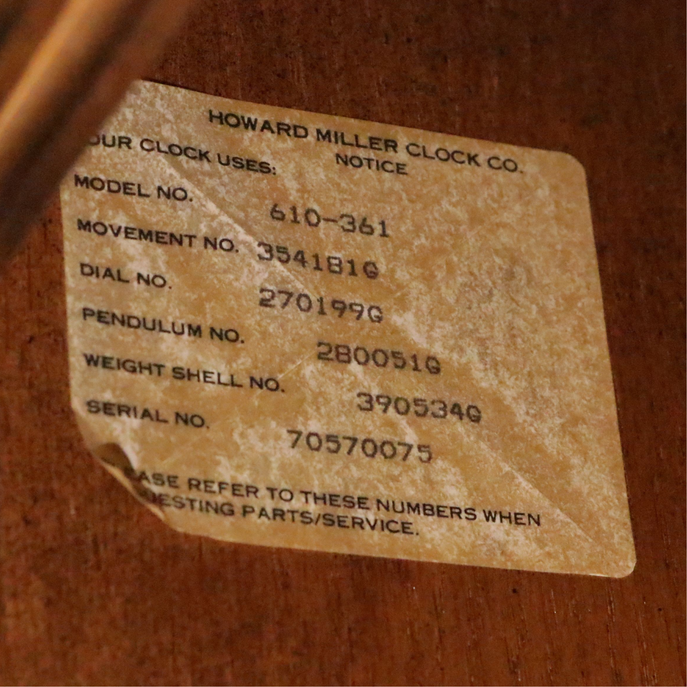 Howard Miller Charlemagne Grandfather Clock, Late 20th C.