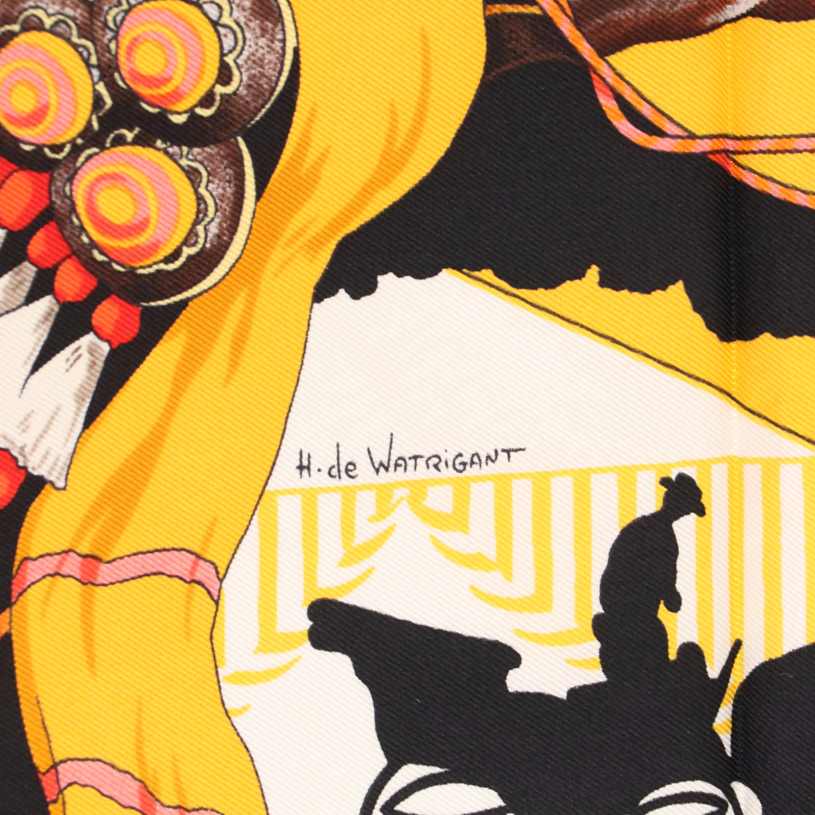 Hermès "Feria de Sevilla" Silk Twill Scarf 90 in Box