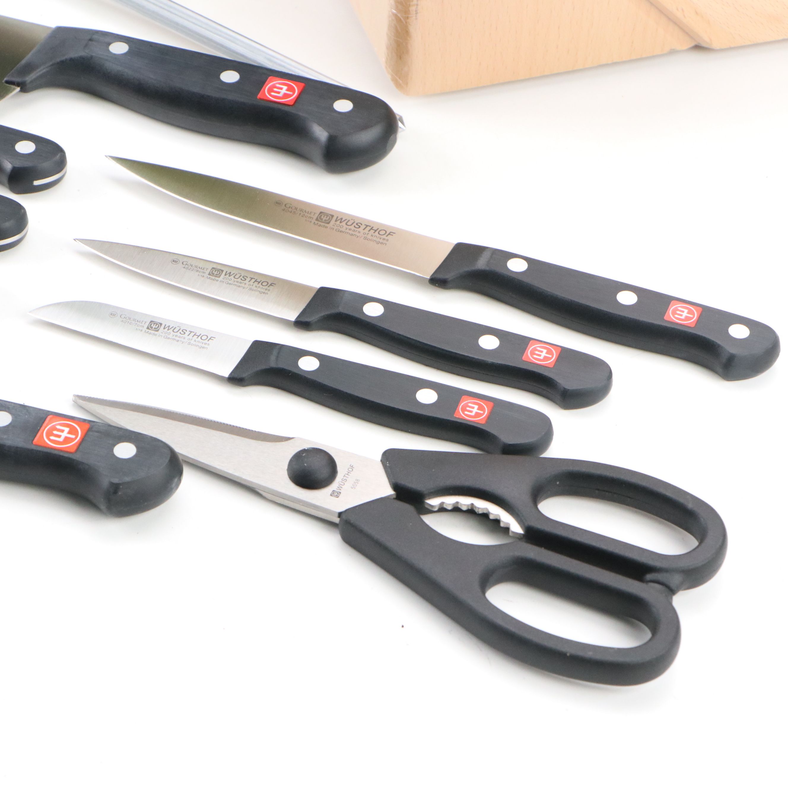 Wüsthof "Gourmet" No-Stain Steel Knife Block Set