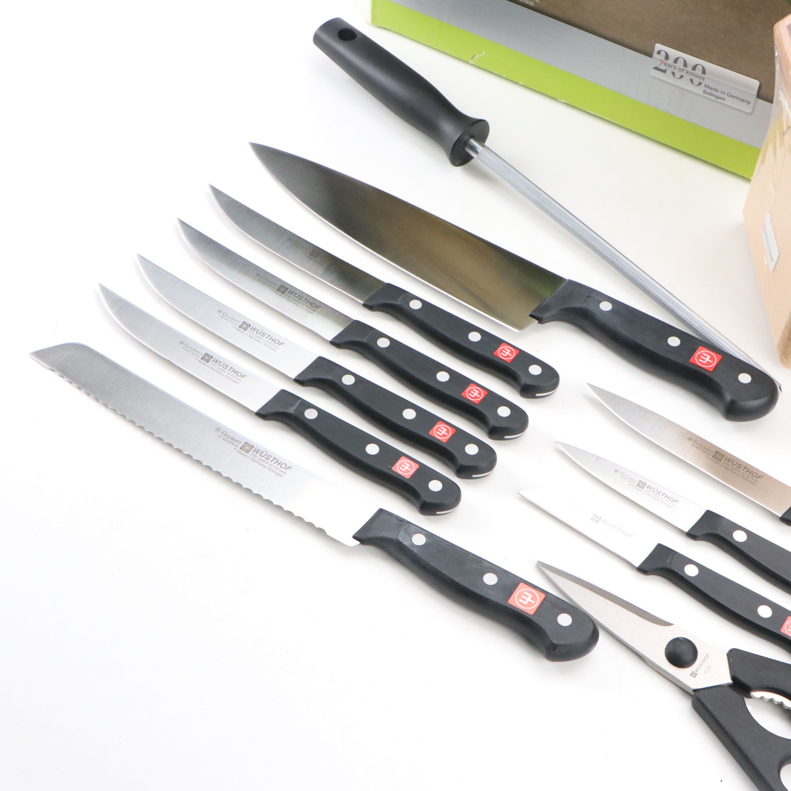 Wüsthof "Gourmet" No-Stain Steel Knife Block Set