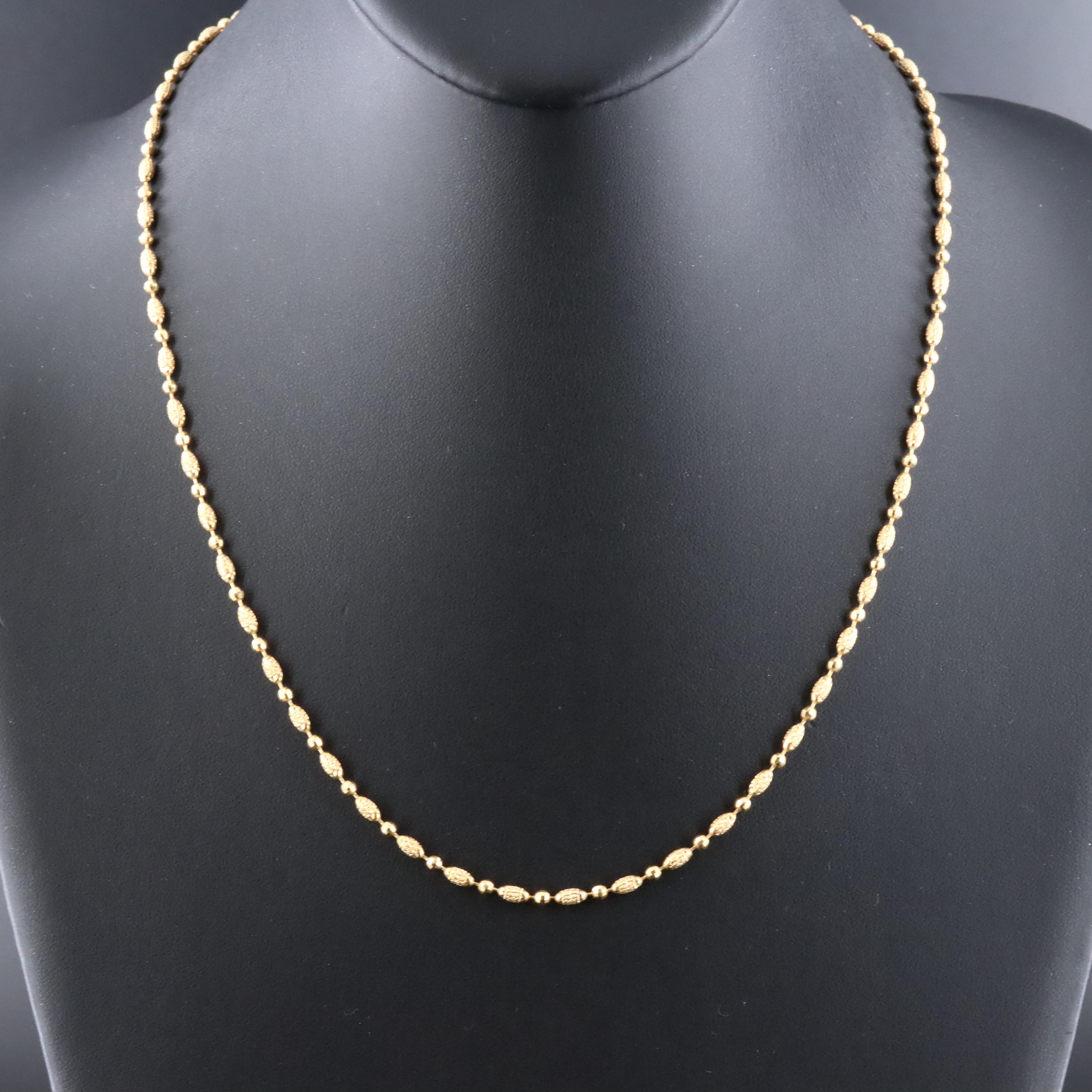 Italian 14K Bead Necklace
