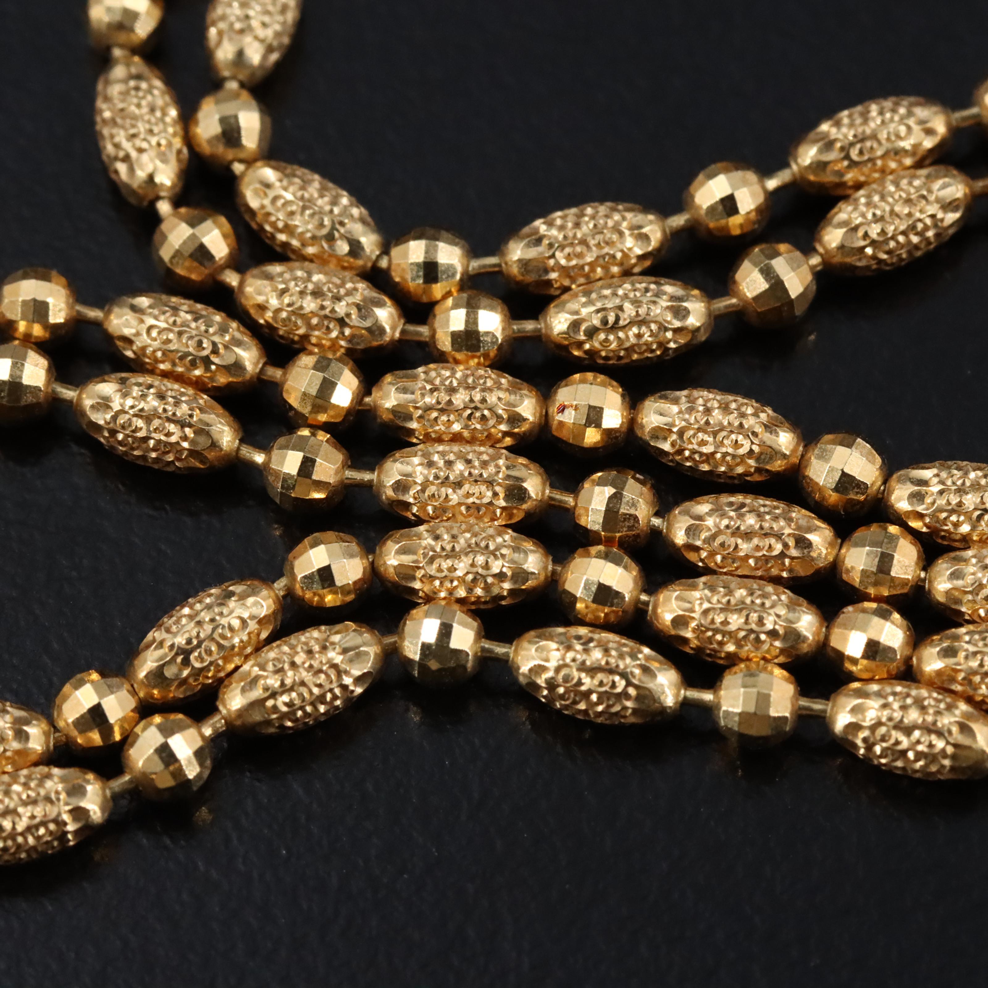 Italian 14K Bead Necklace