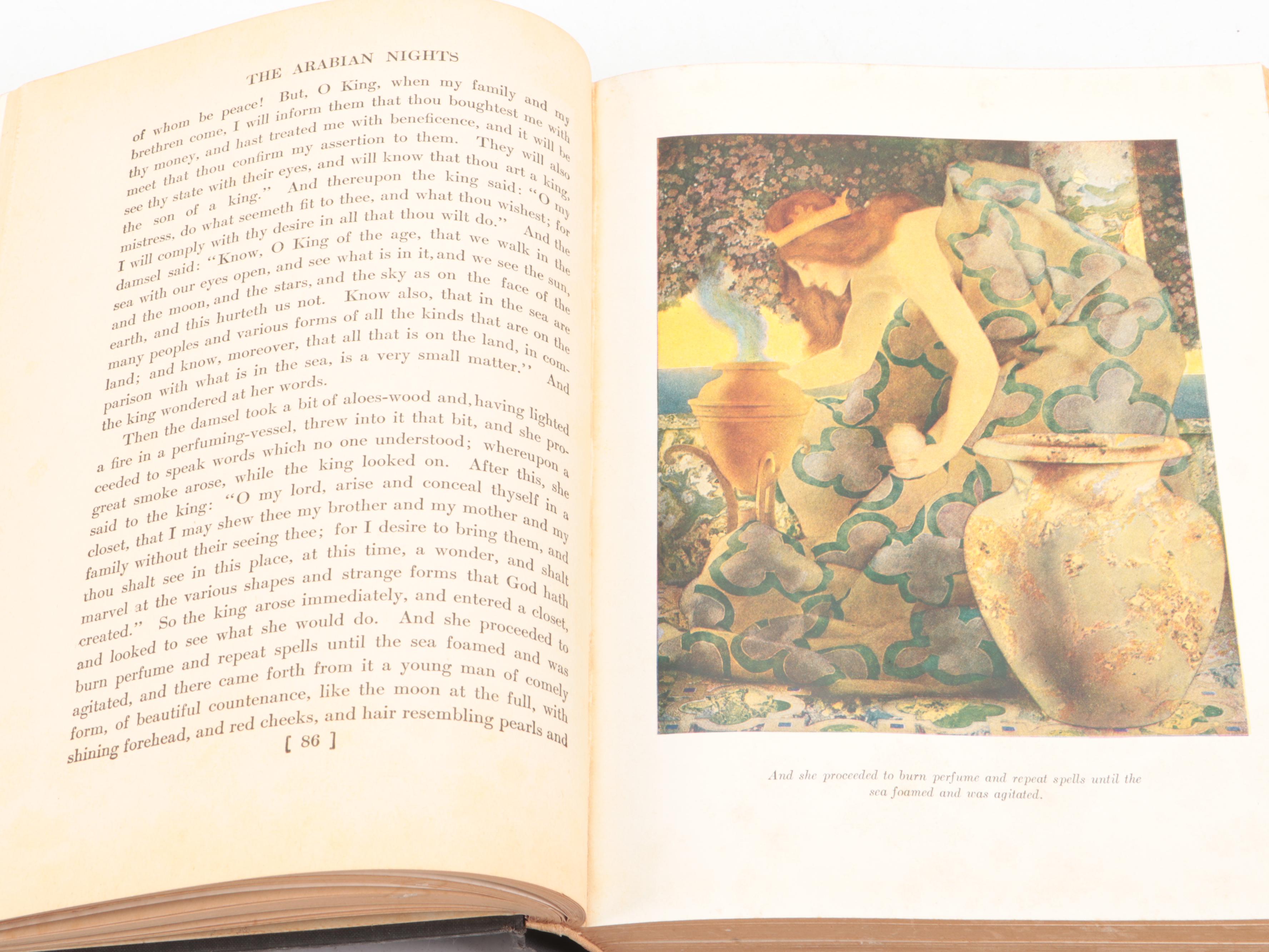 Maxfield Parrish illustrated “Dream Days” by Grahame 1902, "Arabian Nights" 1948