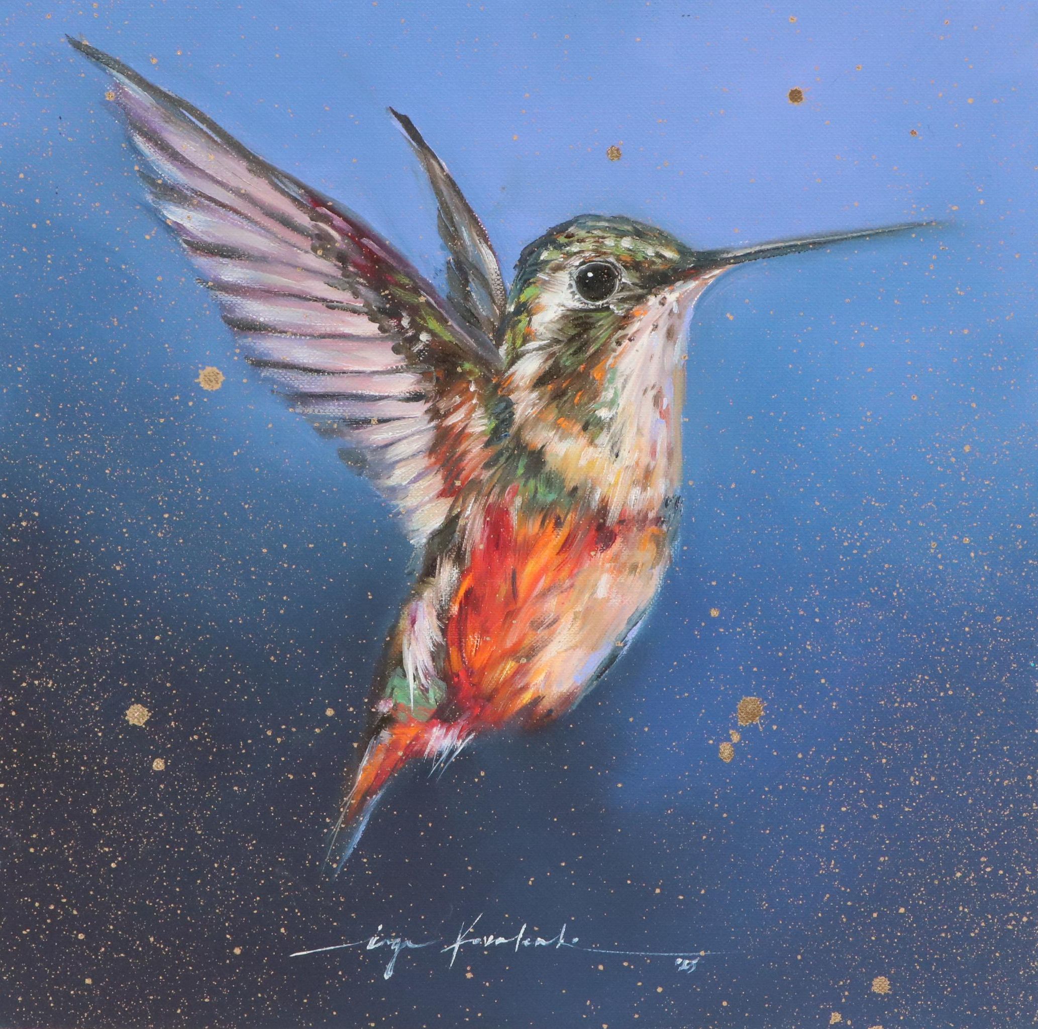 Inga Kovalenko Oil Painting of Hummingbird, 2025
