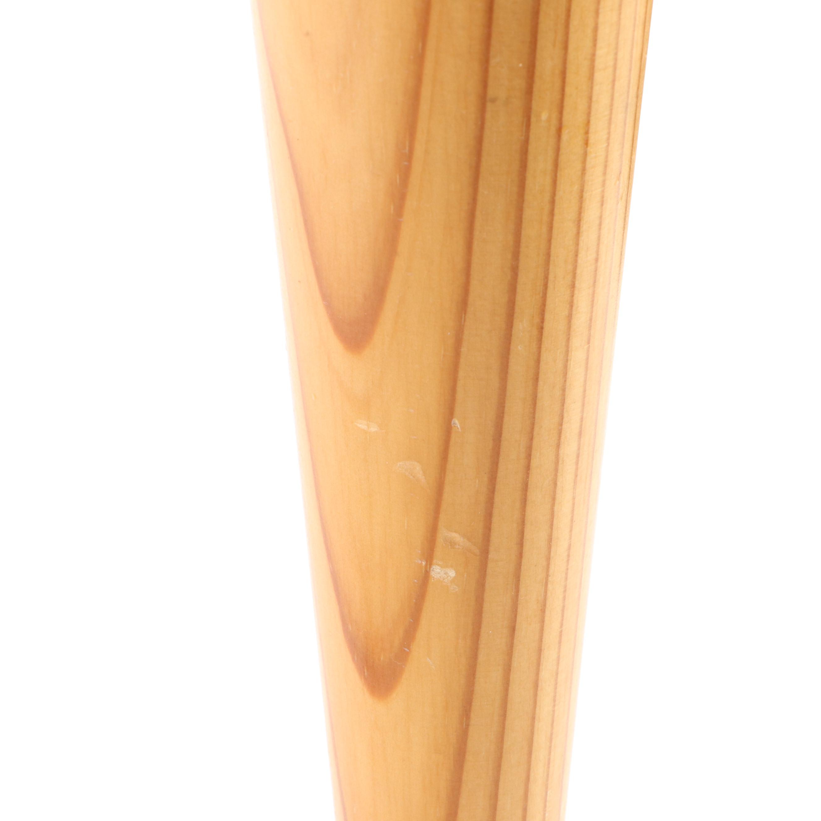 Deco Revival Style Pine Wood Table Lamp with Coolie Cotton Shade