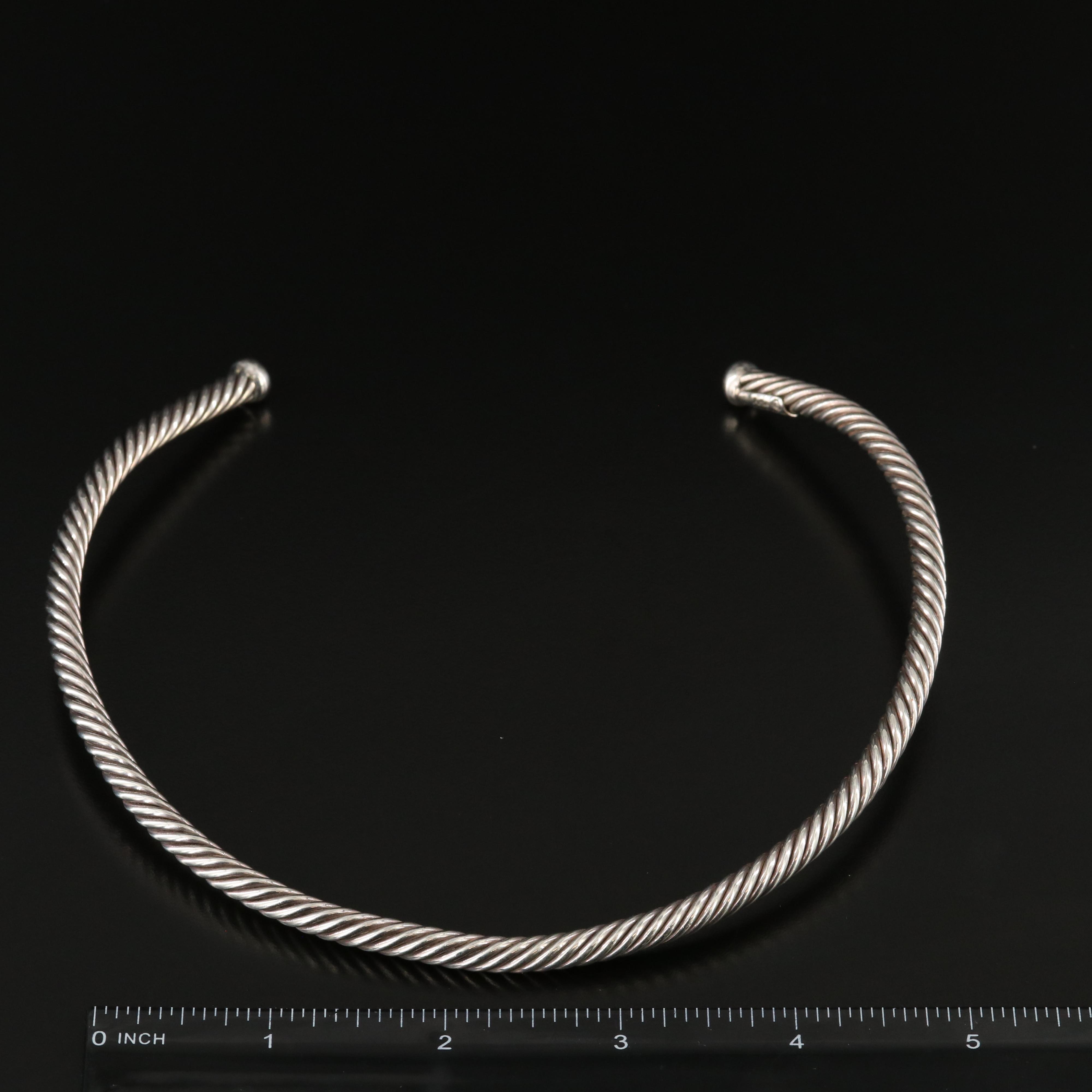 Artie Yellowhorse, Navajo Diné Sterling Twisted Rope Collar Necklace