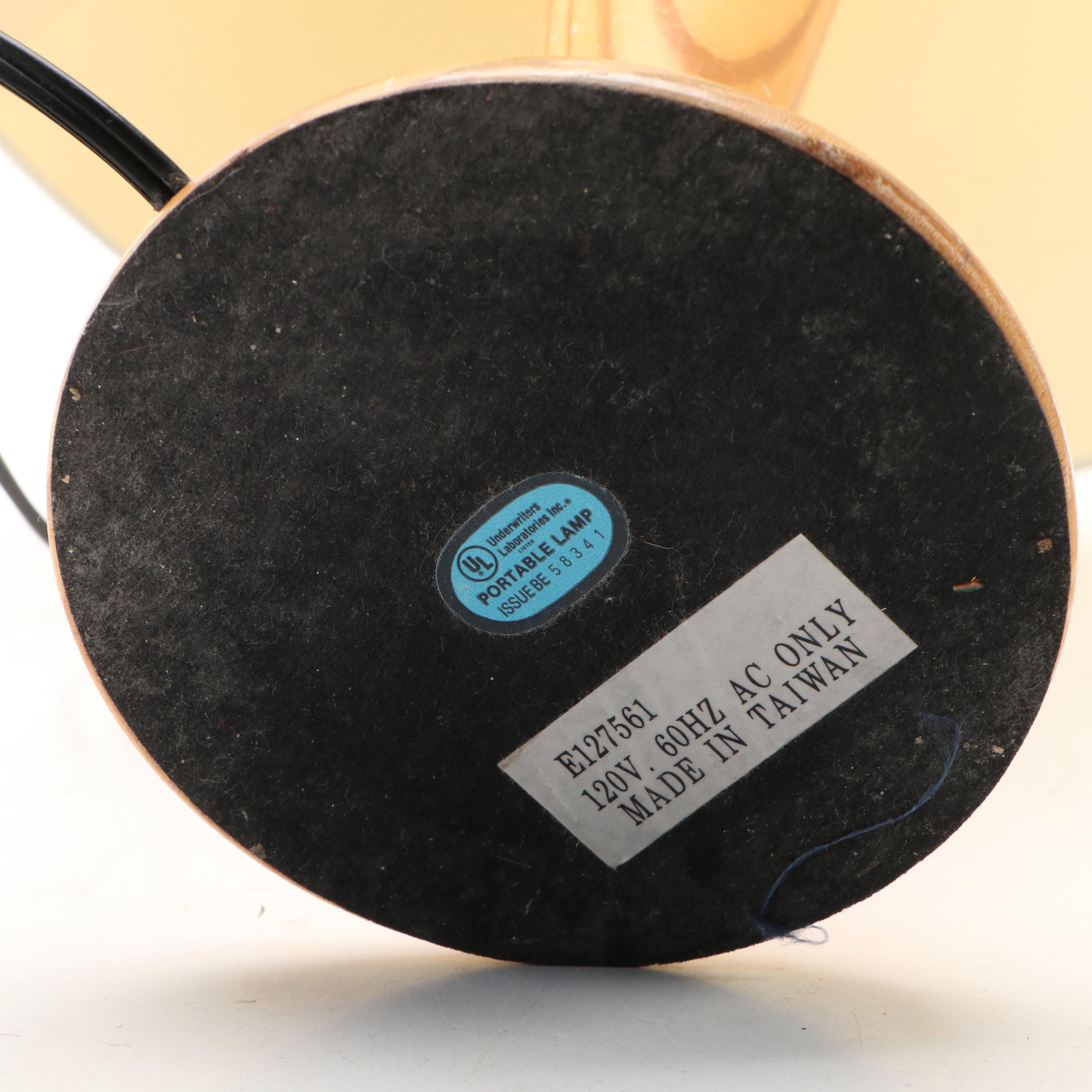 Deco Revival Style Pine Wood Table Lamp with Coolie Cotton Shade