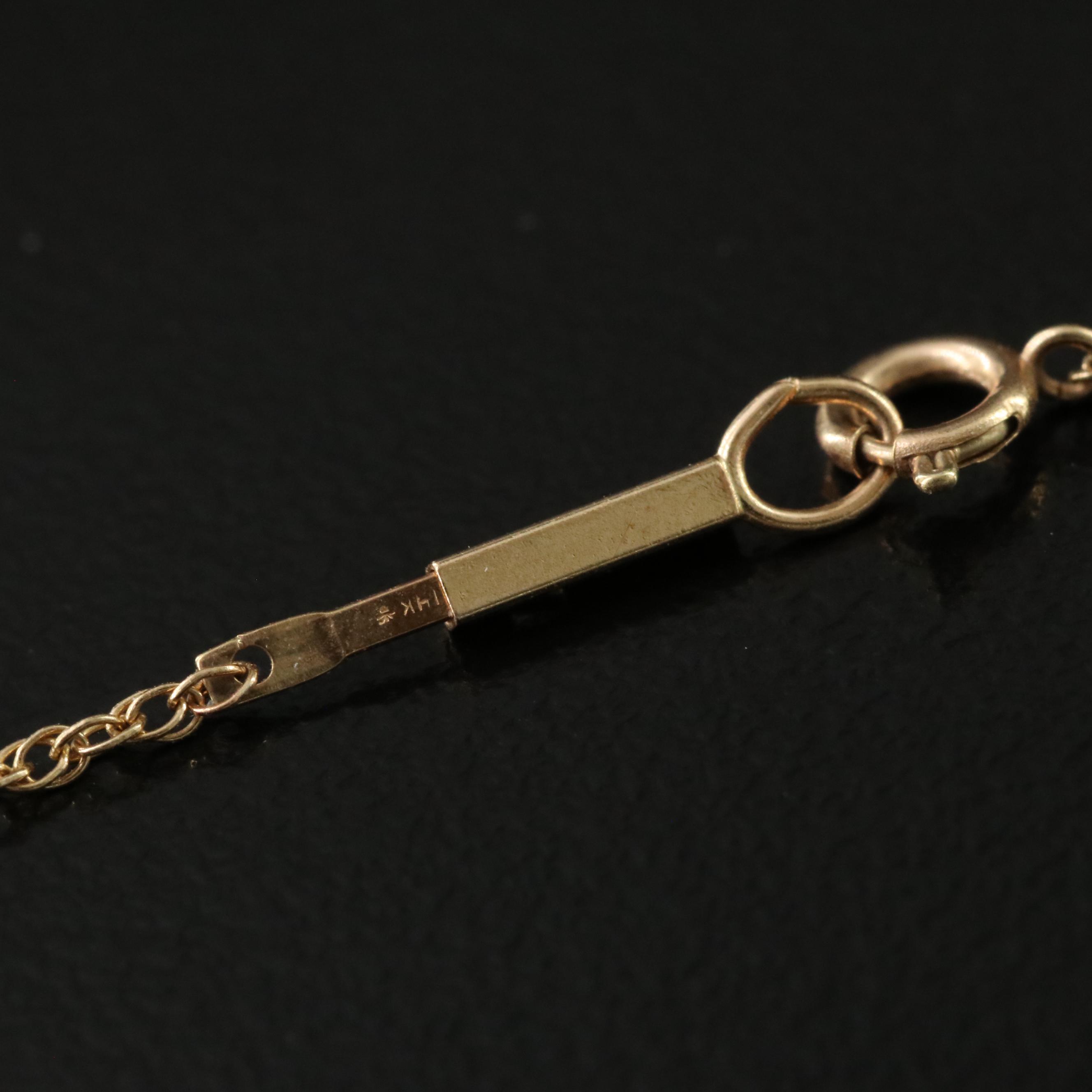 14K Graduated Bead Necklace