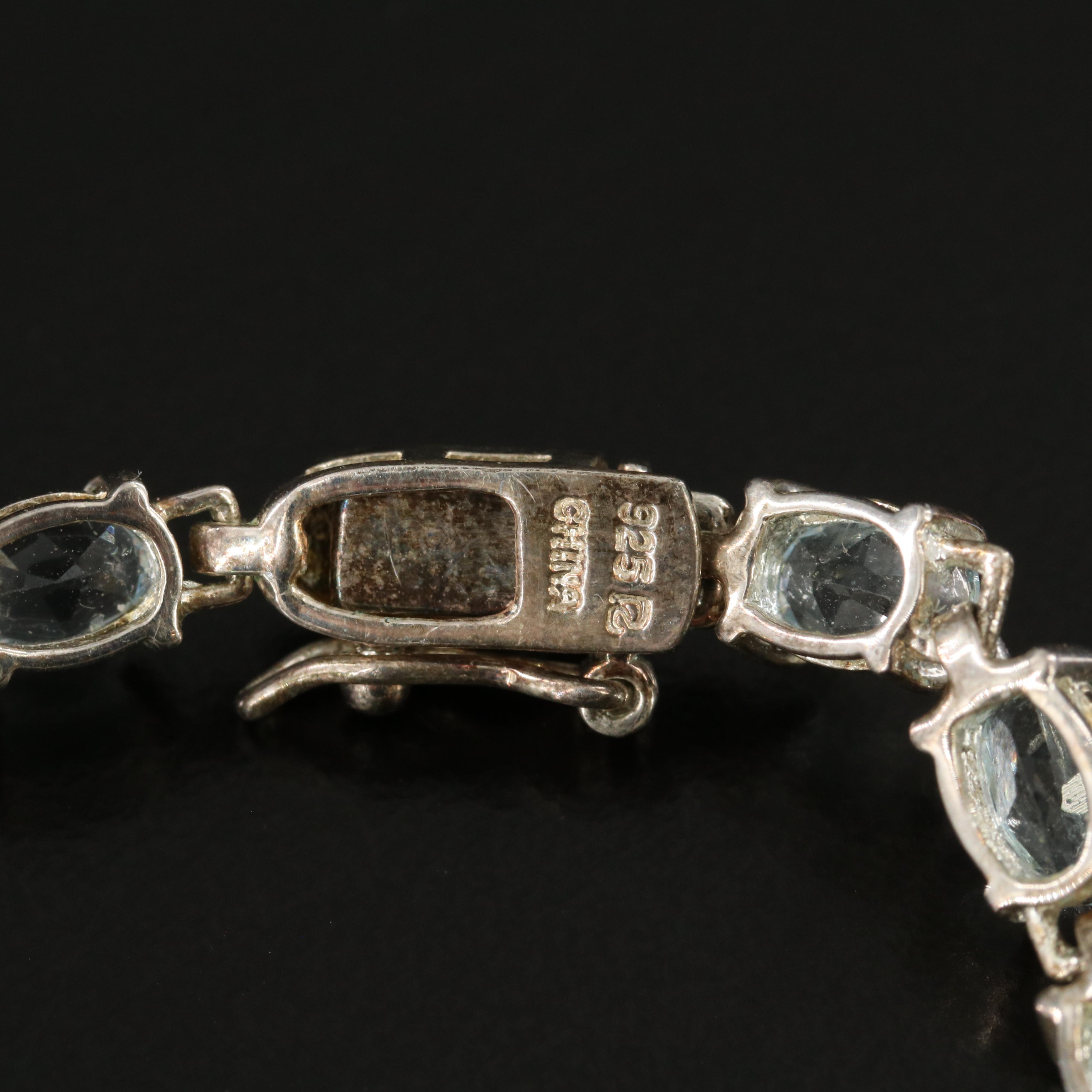 Sterling Topaz, CZ and Glass Bracelets