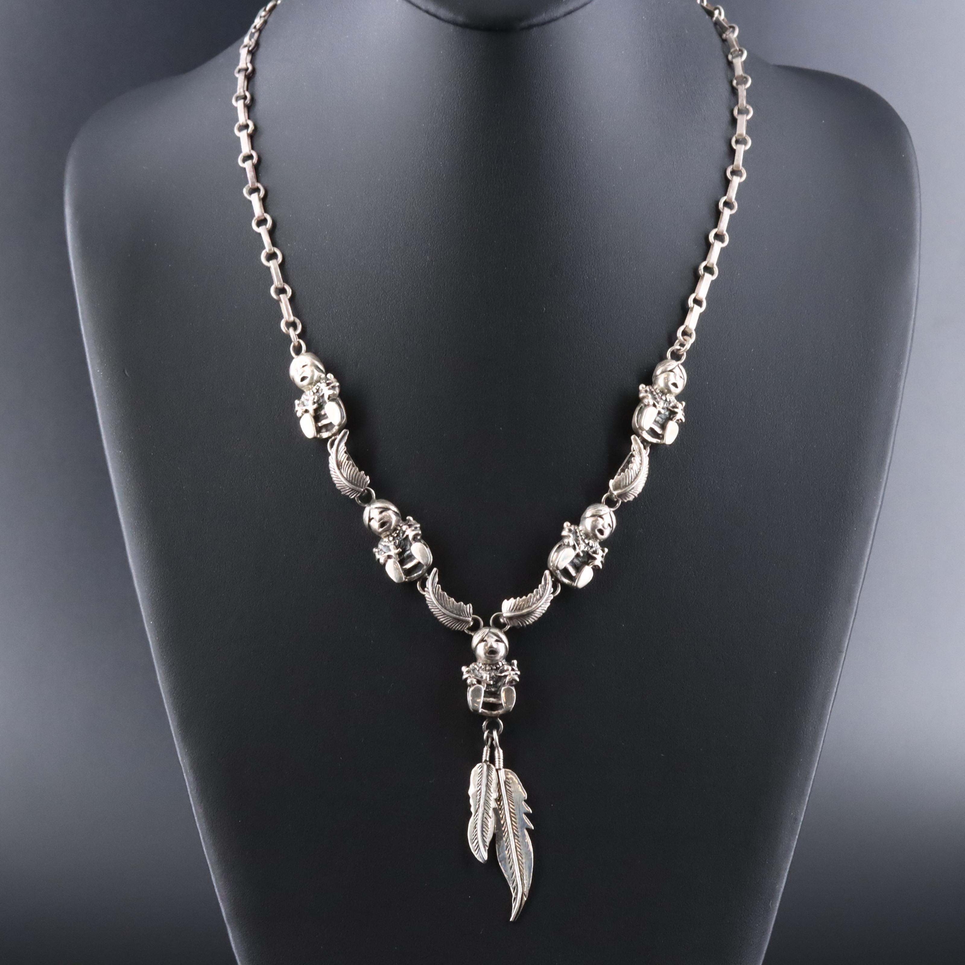 Southwest Sterling Storyteller Necklace
