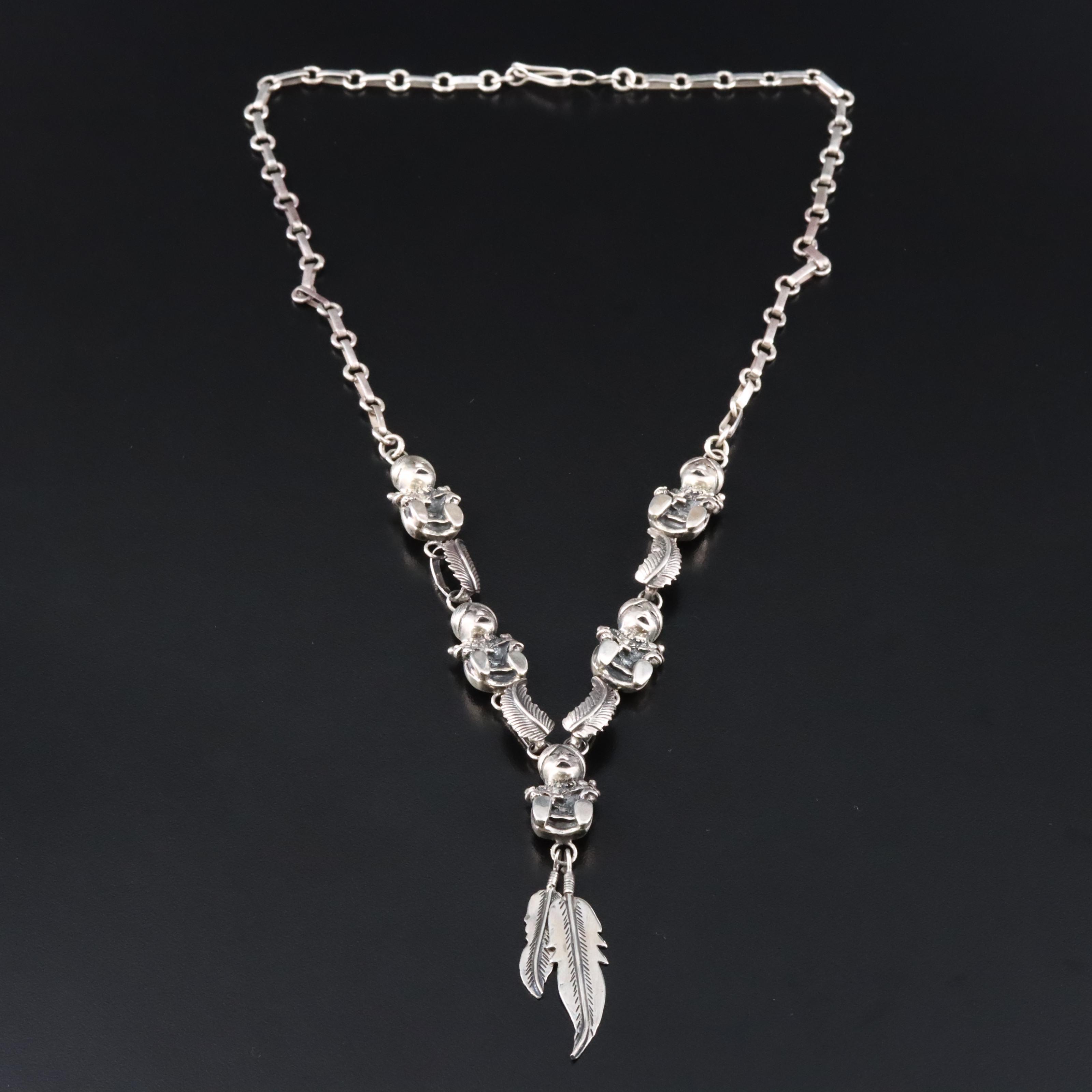 Southwest Sterling Storyteller Necklace
