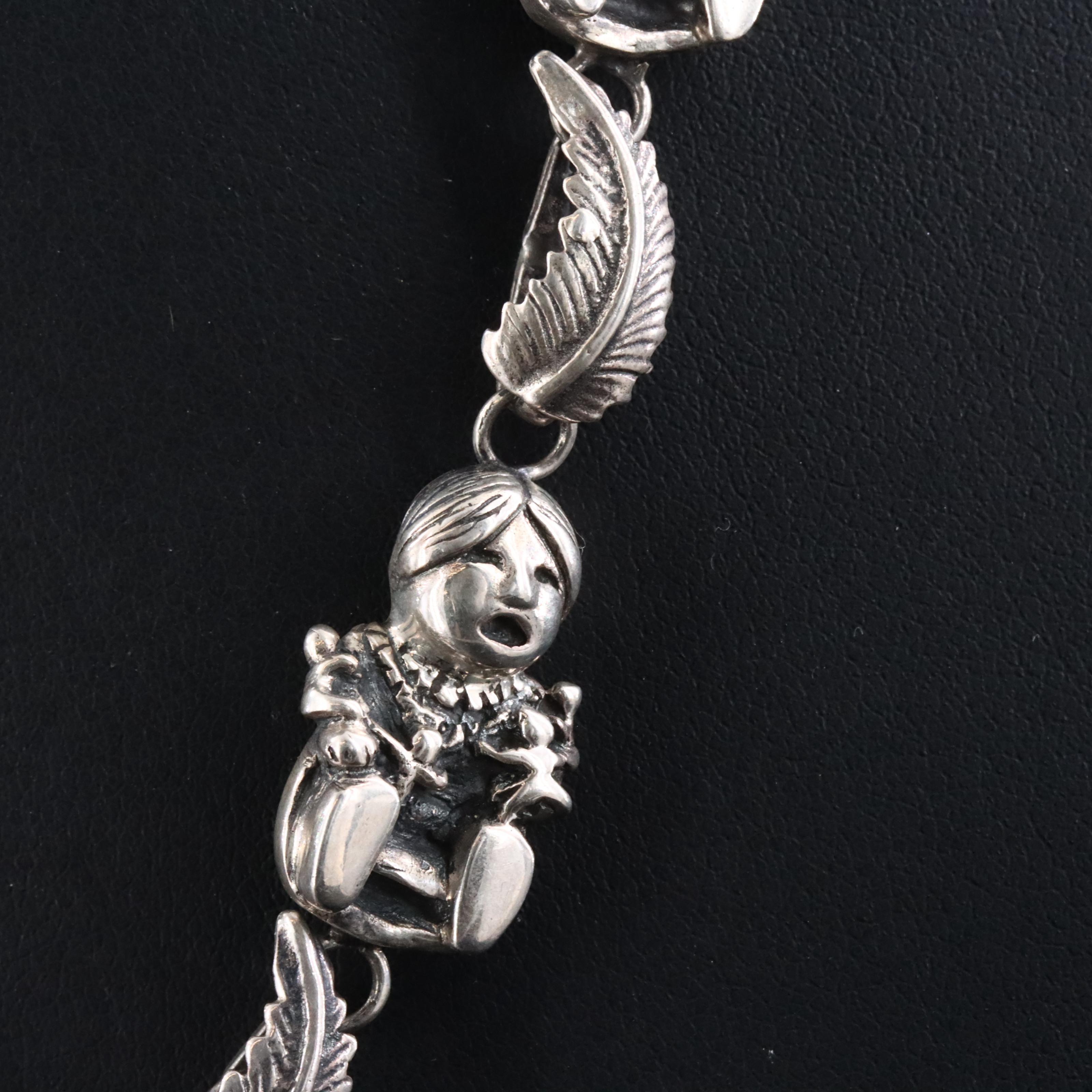 Southwest Sterling Storyteller Necklace
