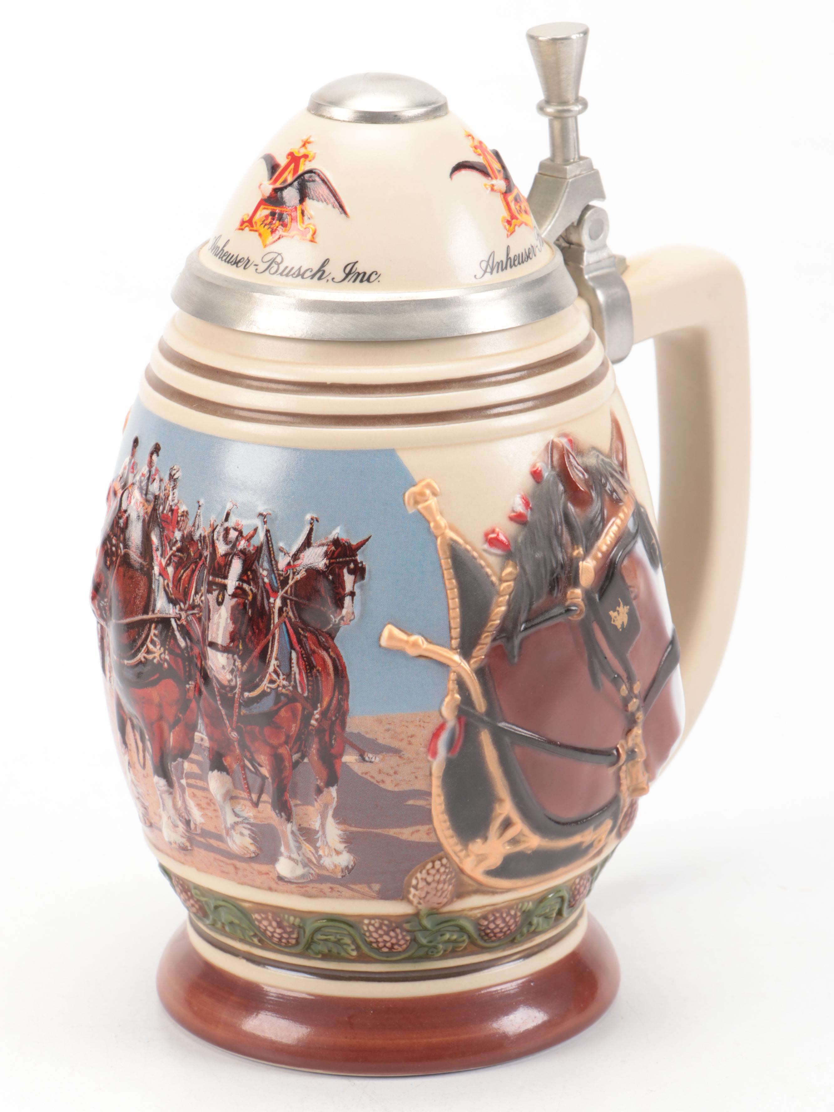 Ceramarte for Anheuser-Busch Collectors Club Membership Steins, 2000–2002