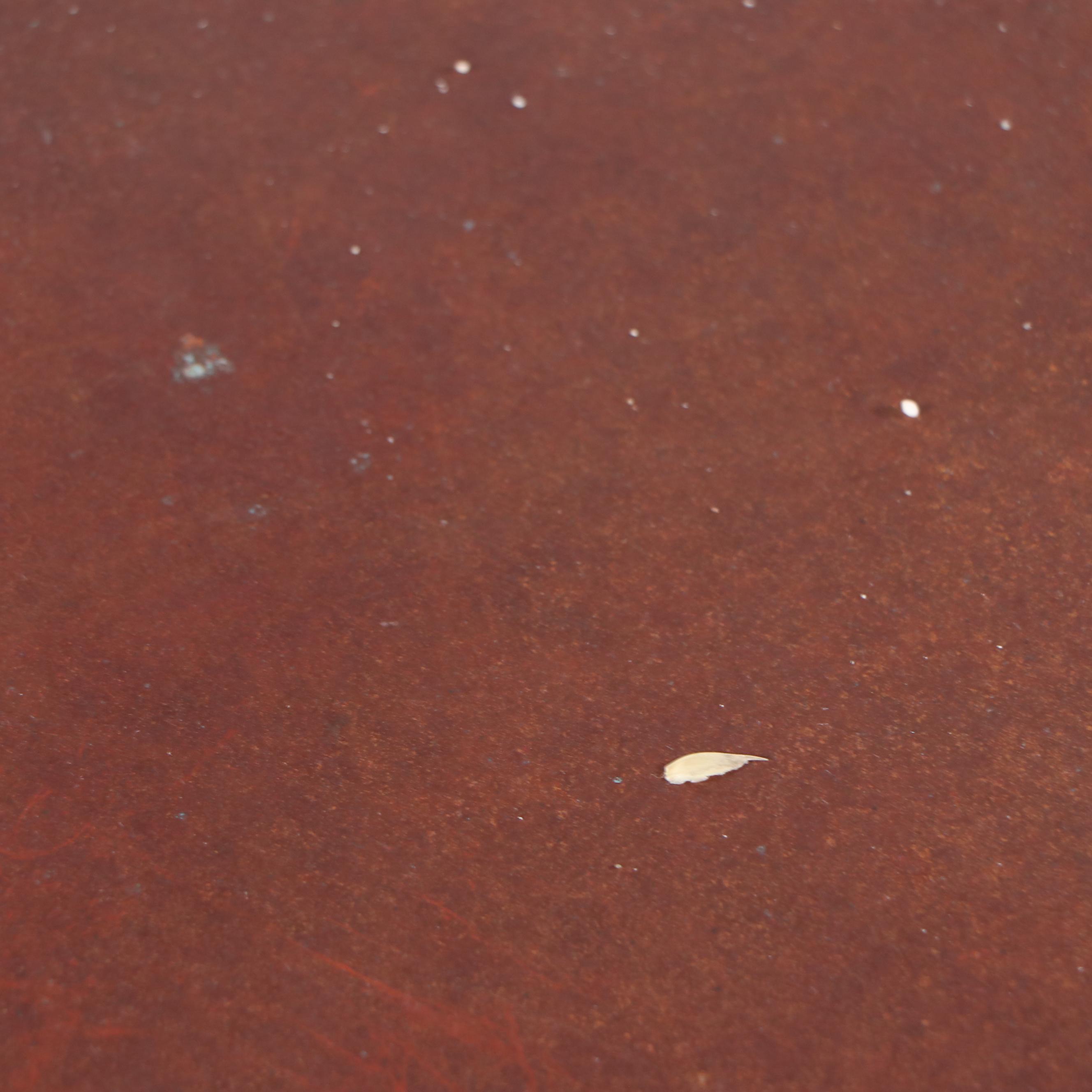 Patinated Copper Top Pedestal Side Table