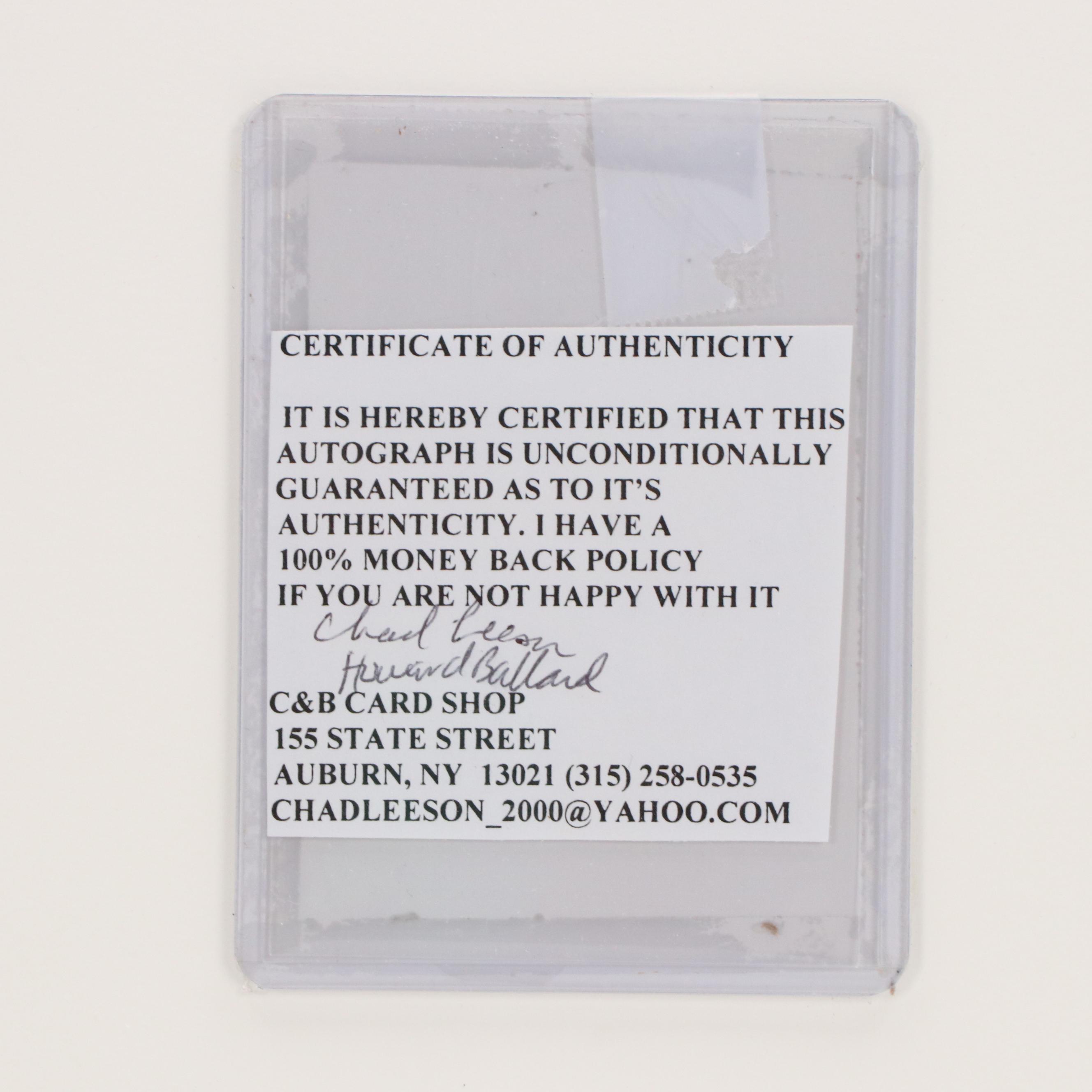 Howard Ballard Signed Wilson Pro Bowl Football Jersey in Matted Display