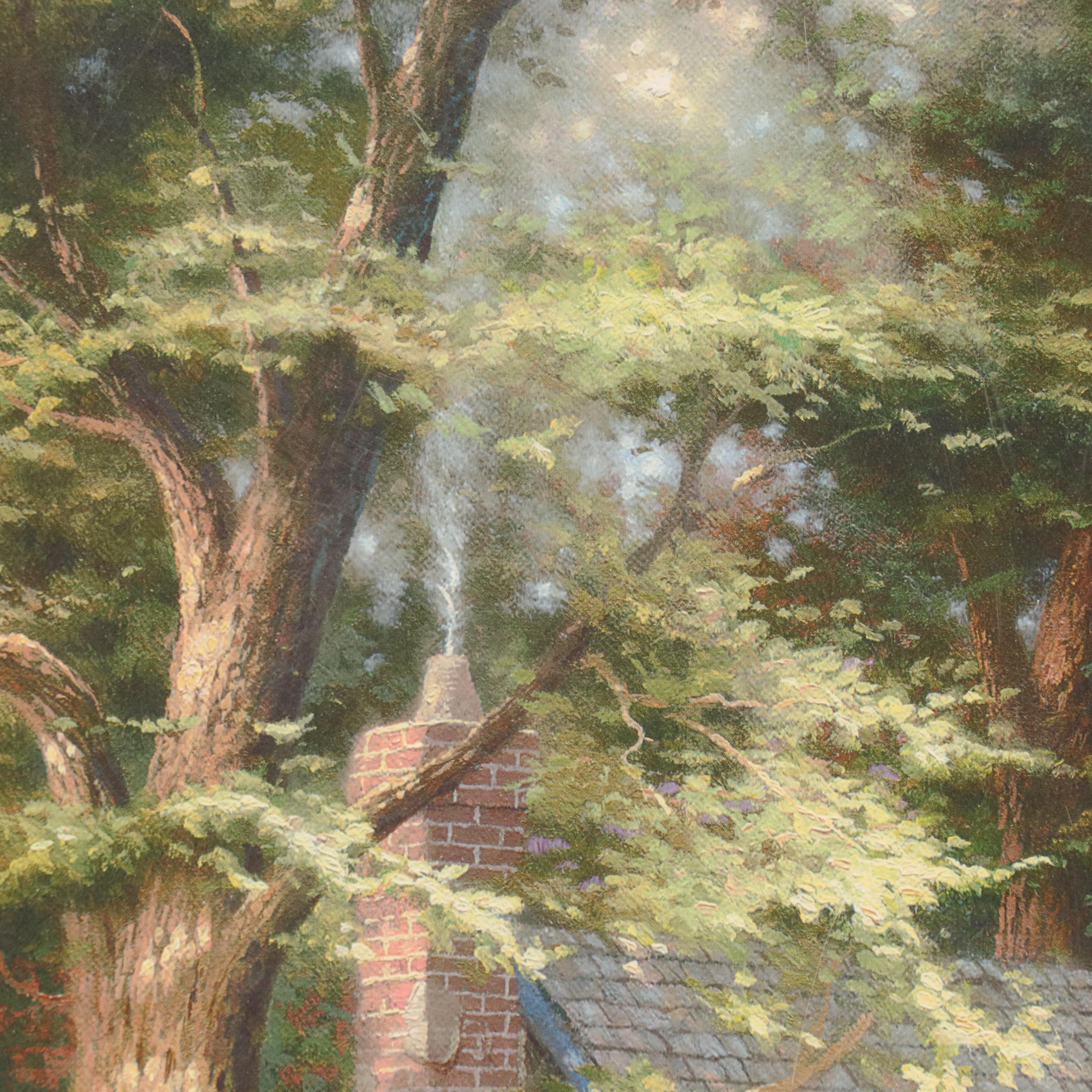 Thomas Kinkade Offset Lithograph "Hometown Lake"