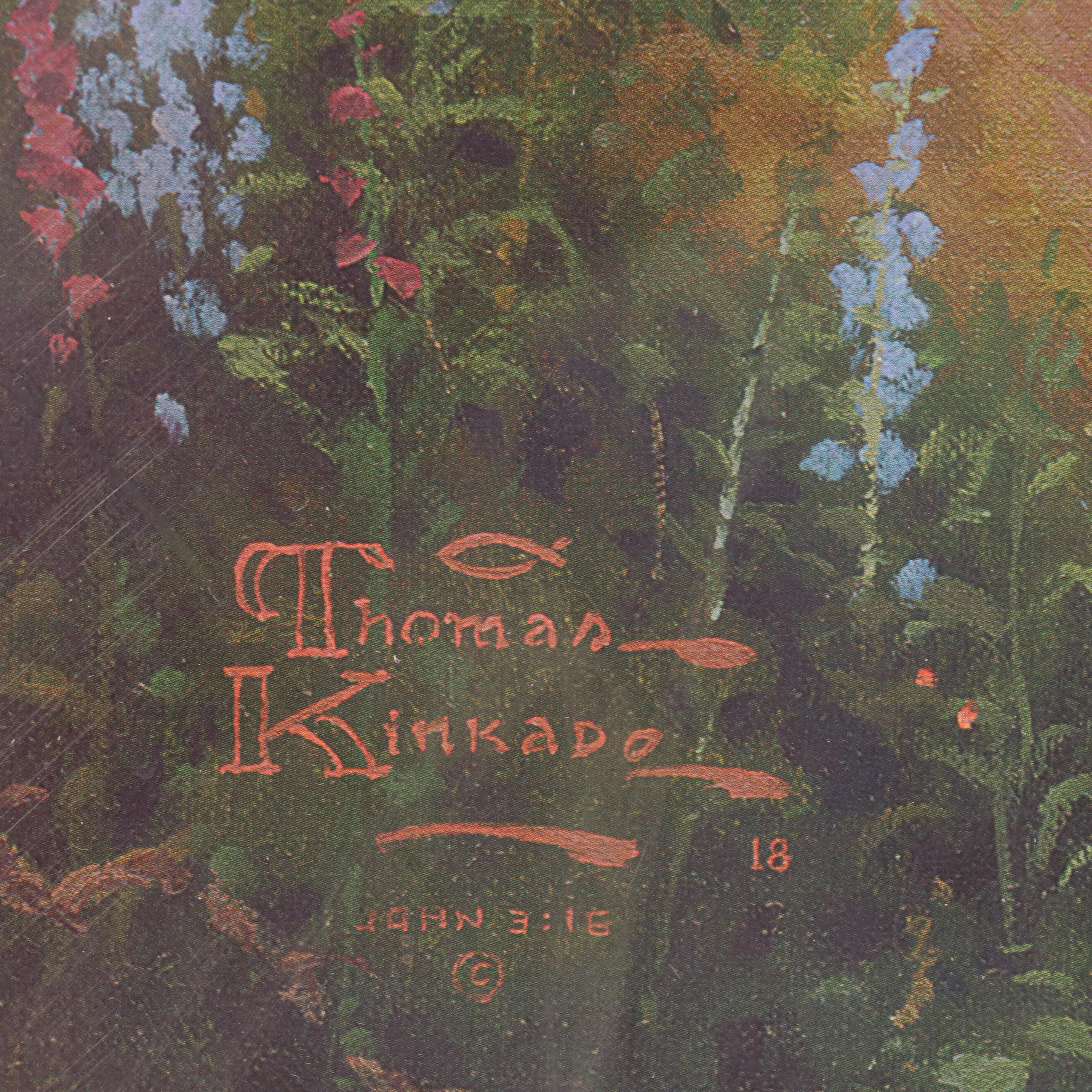 Thomas Kinkade Offset Lithograph "Hometown Lake"