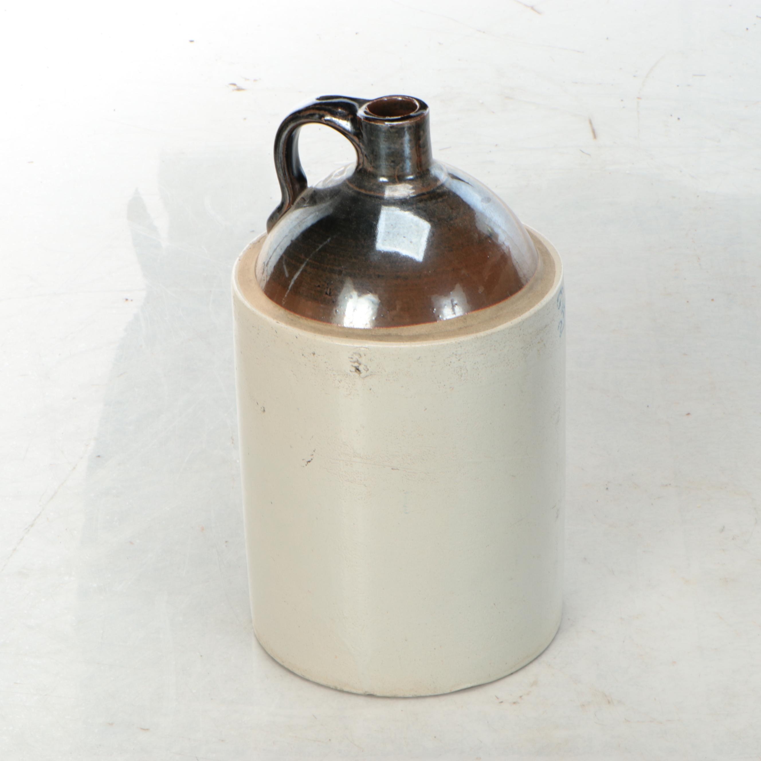 American Two-Tone Stoneware Jugs, Early to Mid-20th Century