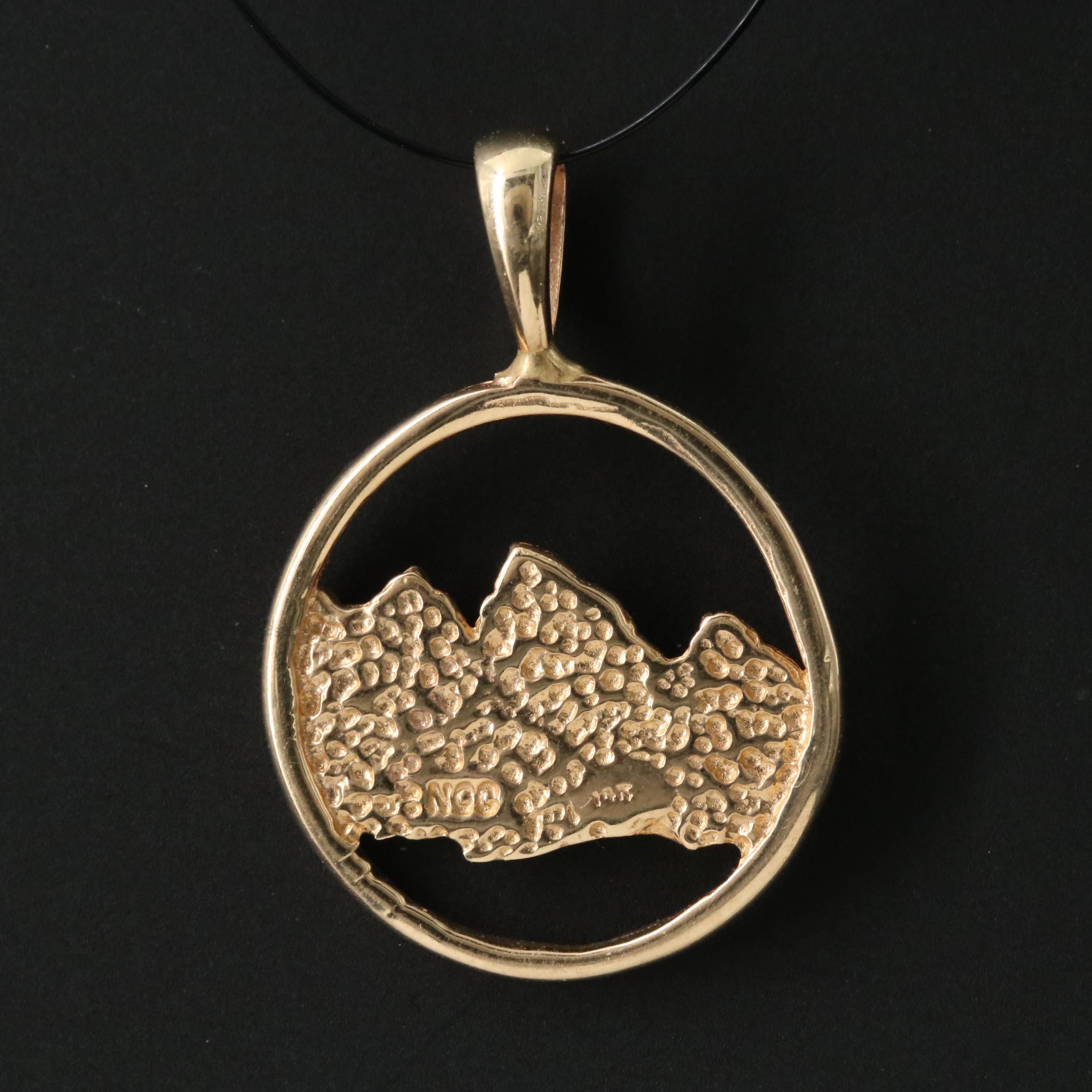 14K Mountain Range Pendant