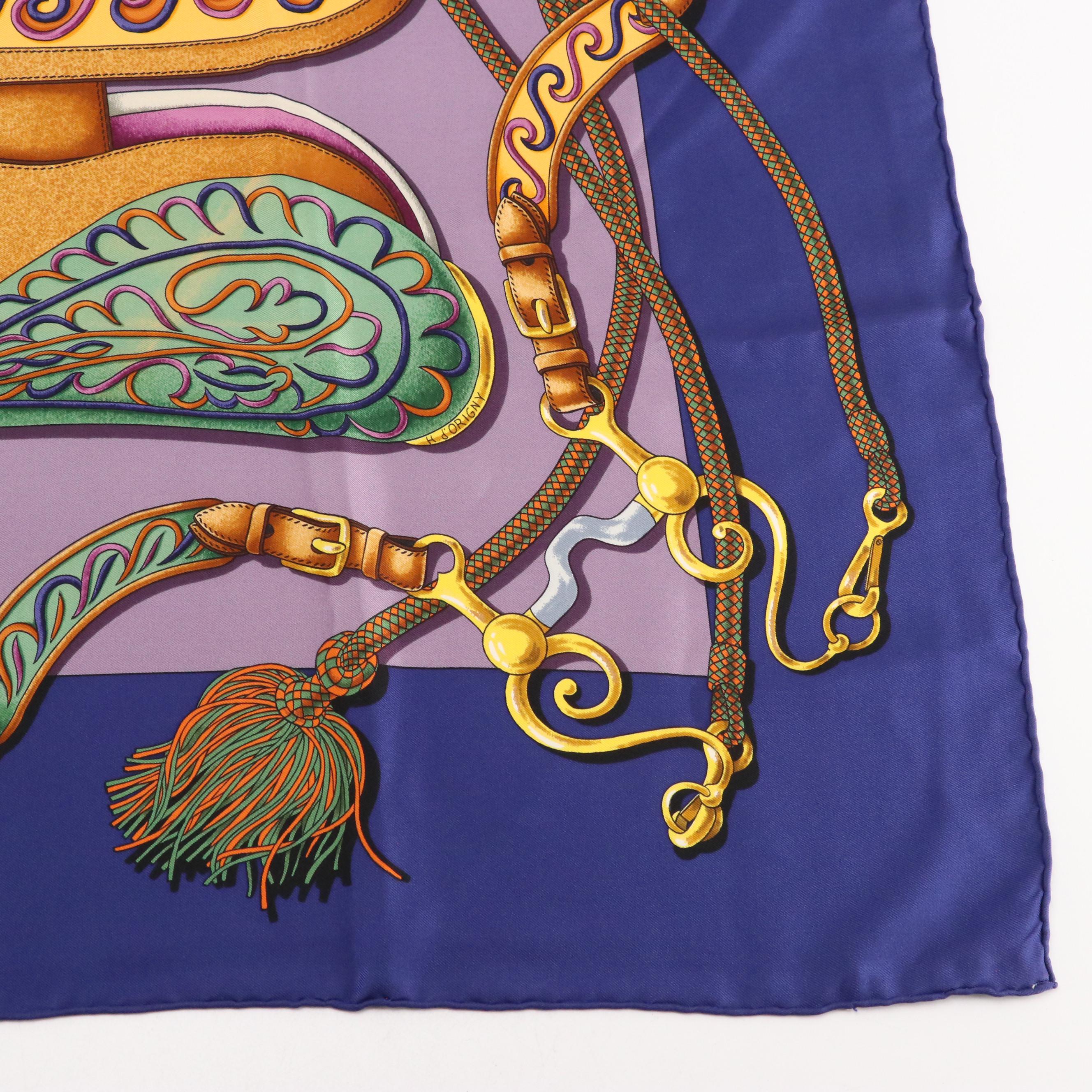 Hermès "Festival" Silk Twill Scarf 90