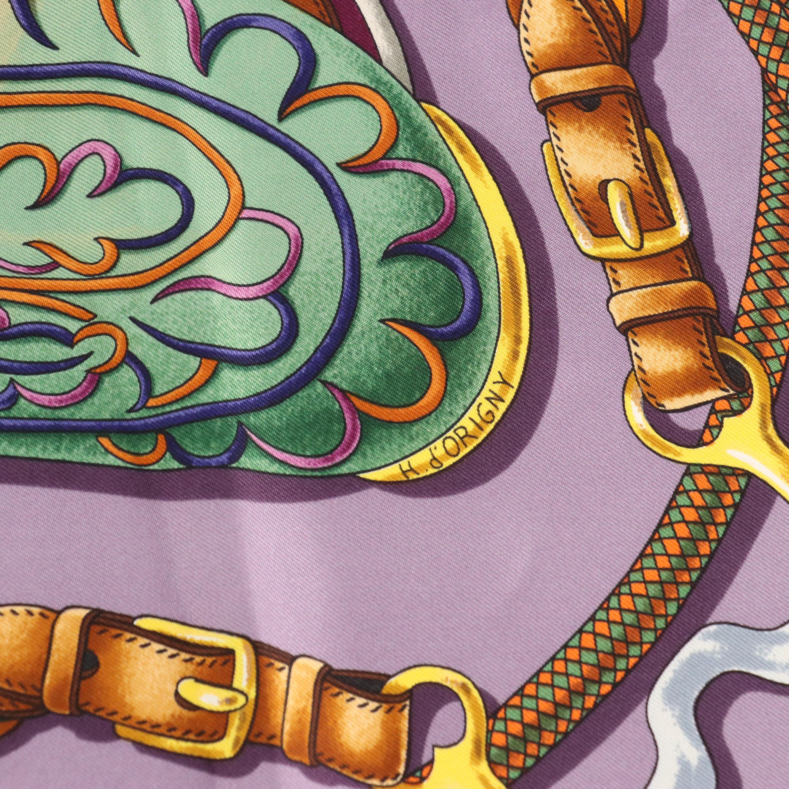 Hermès "Festival" Silk Twill Scarf 90