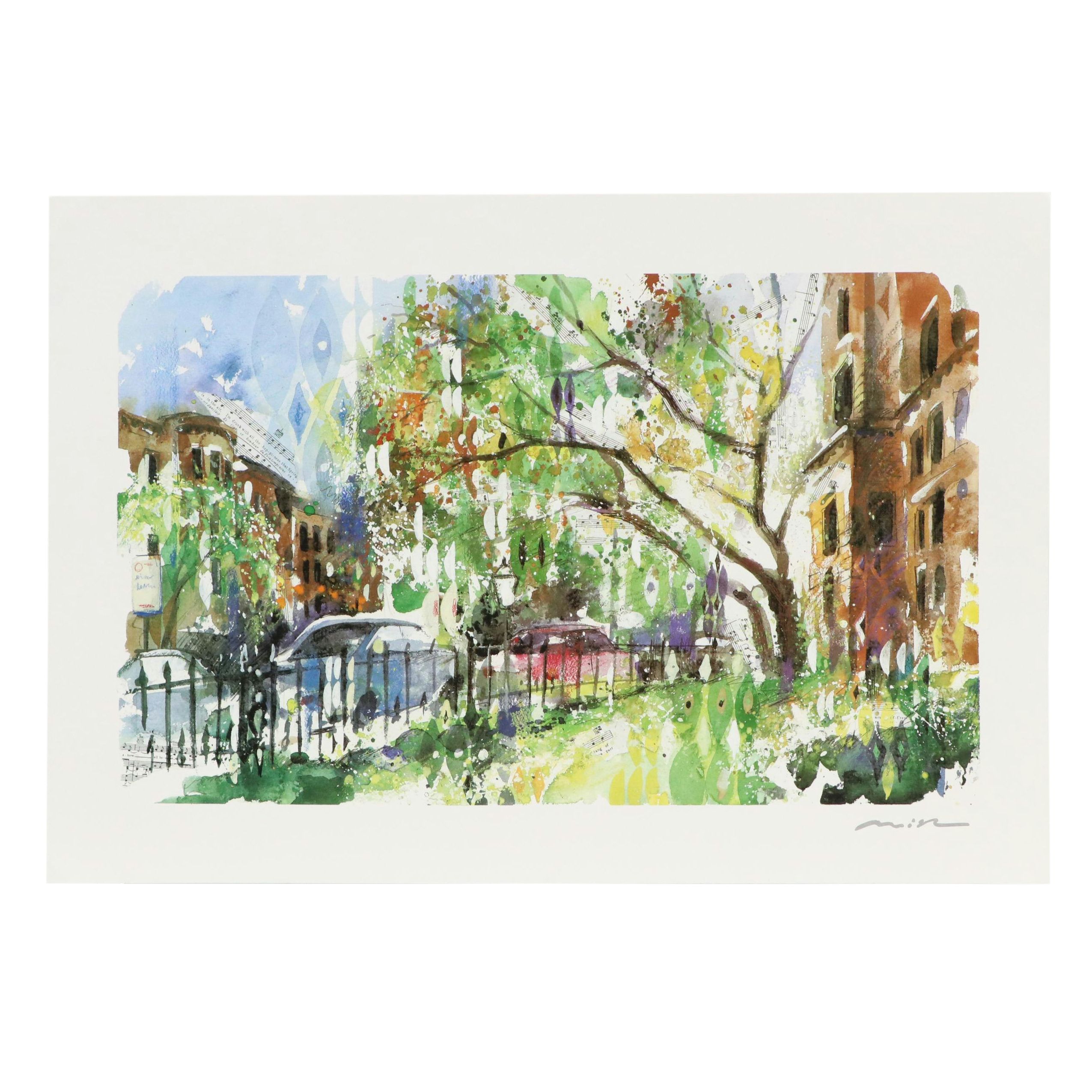 After Misha Lenn Offset Lithograph "Commonwealth in Bloom," 21st Century