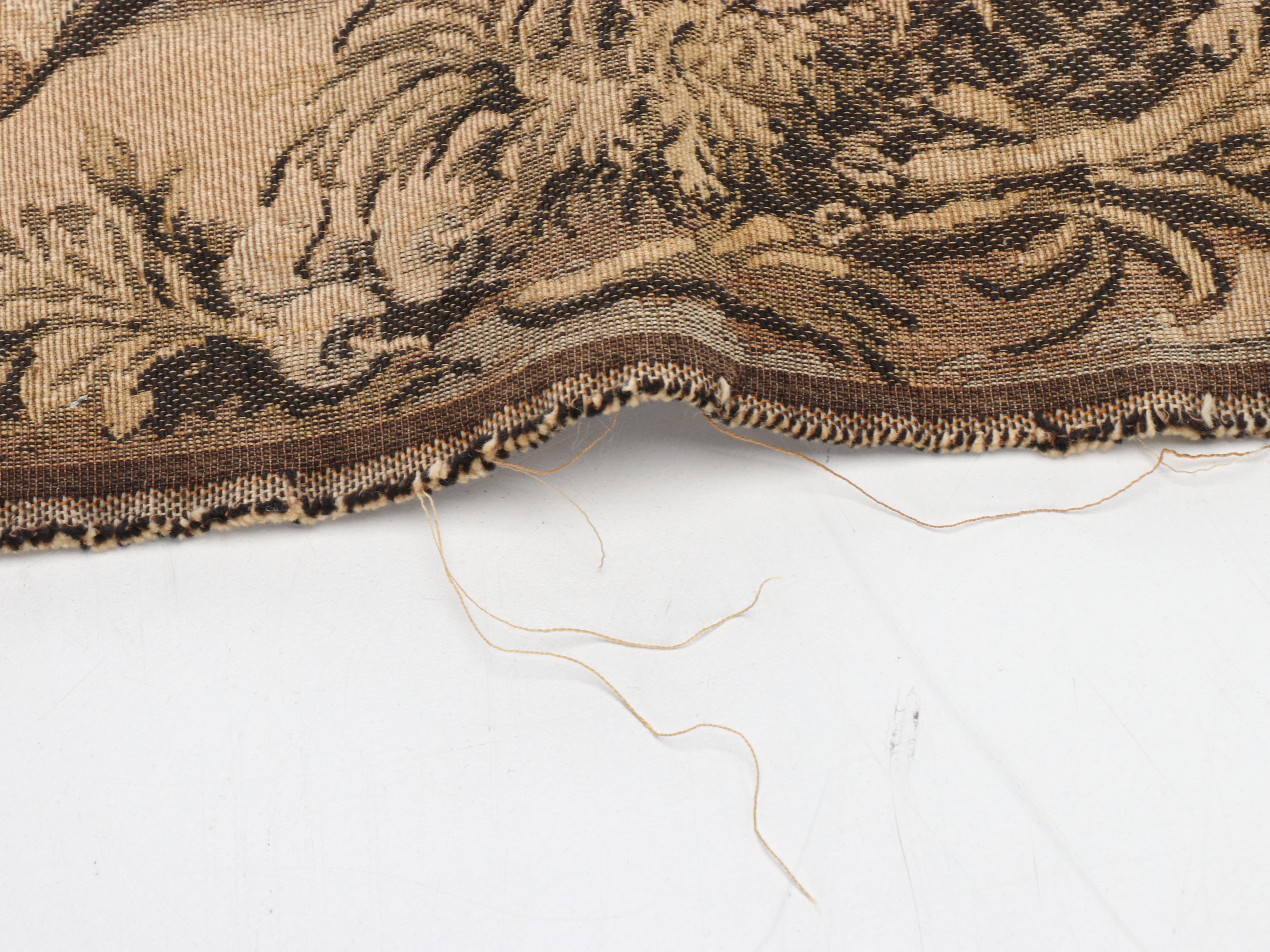 French Jacquard Woven Tapestry Panel Continental Genre Scene of Tavern