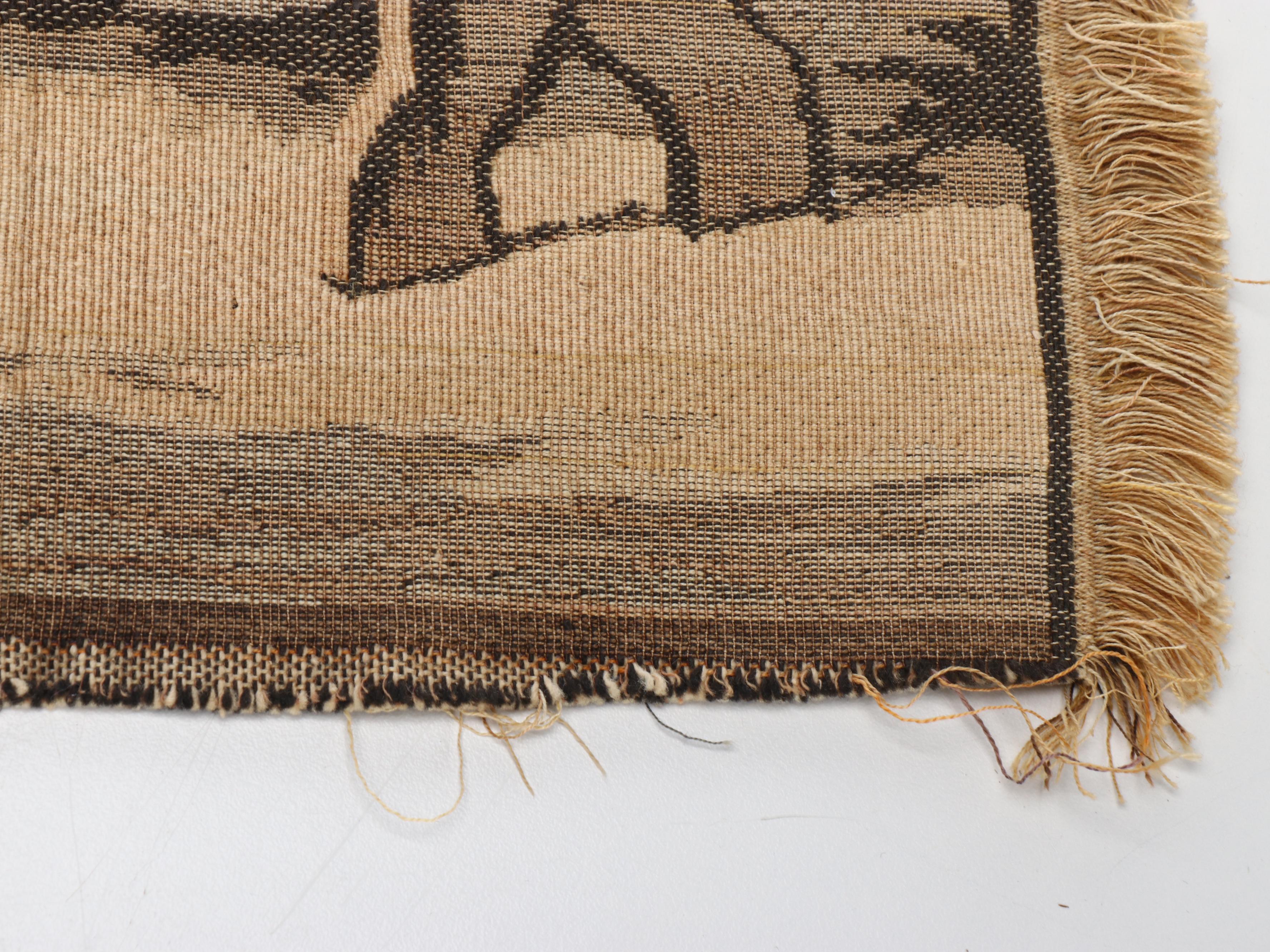 French Jacquard Woven Tapestry Panel Continental Genre Scene of Tavern