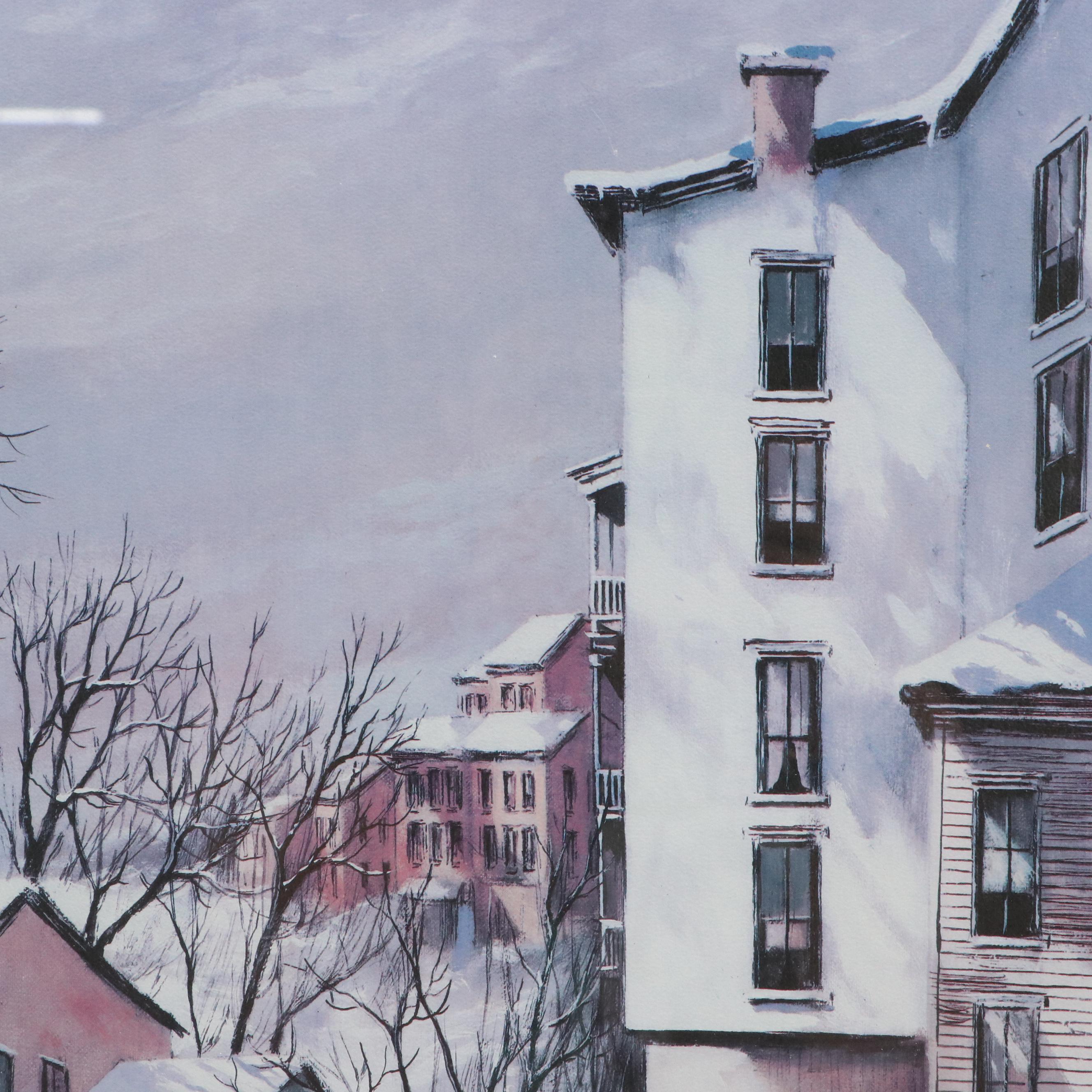 Robert Fabe Offset Lithograph "Sycamore Hill," Late 20th Century