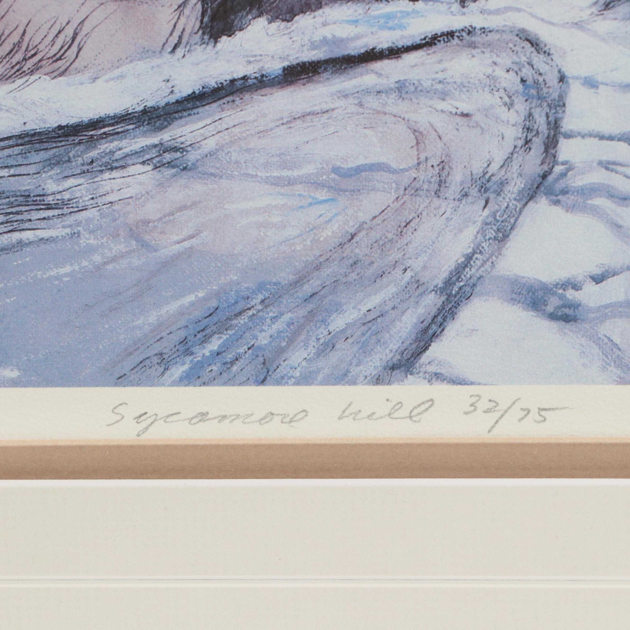 Robert Fabe Offset Lithograph "Sycamore Hill," Late 20th Century