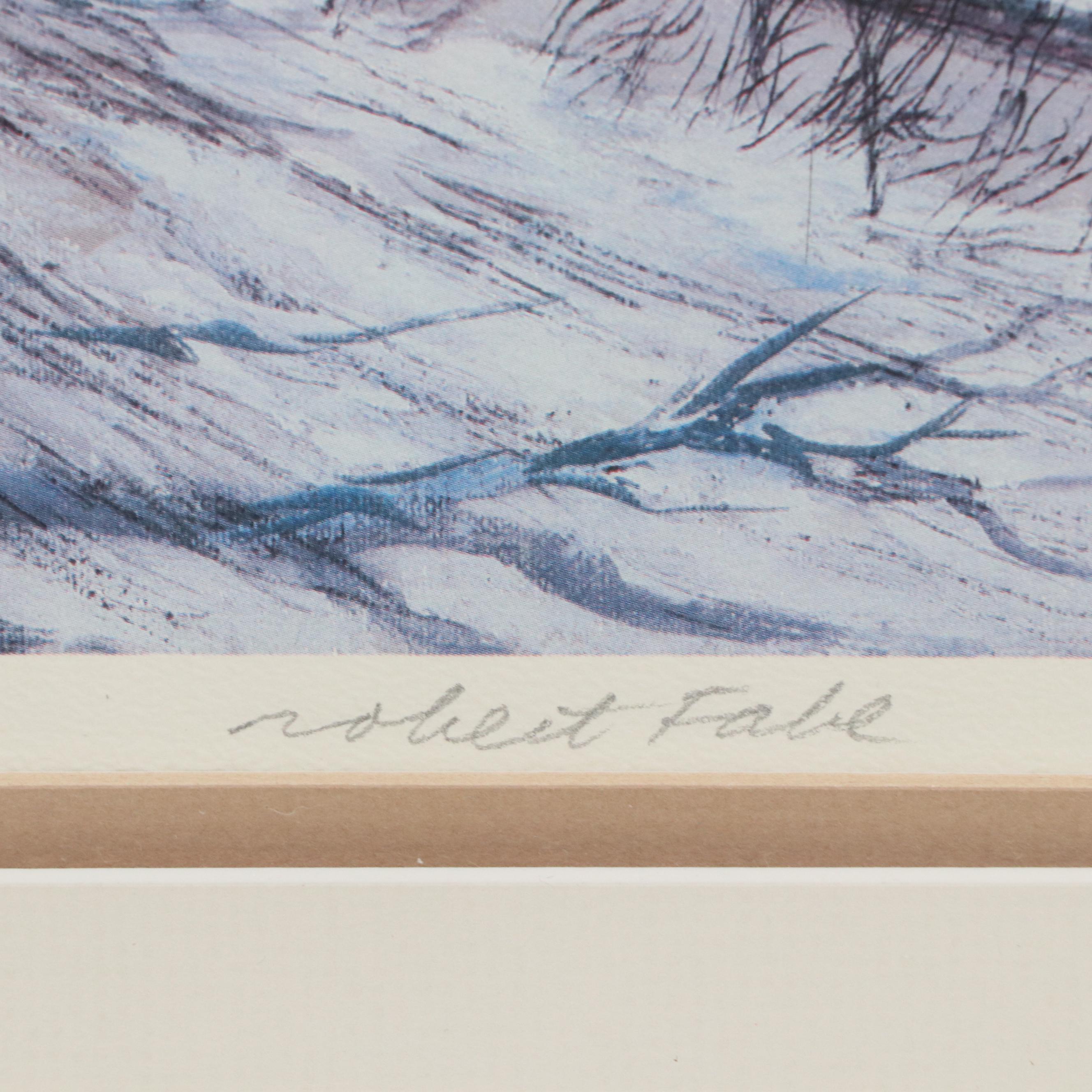 Robert Fabe Offset Lithograph "Sycamore Hill," Late 20th Century