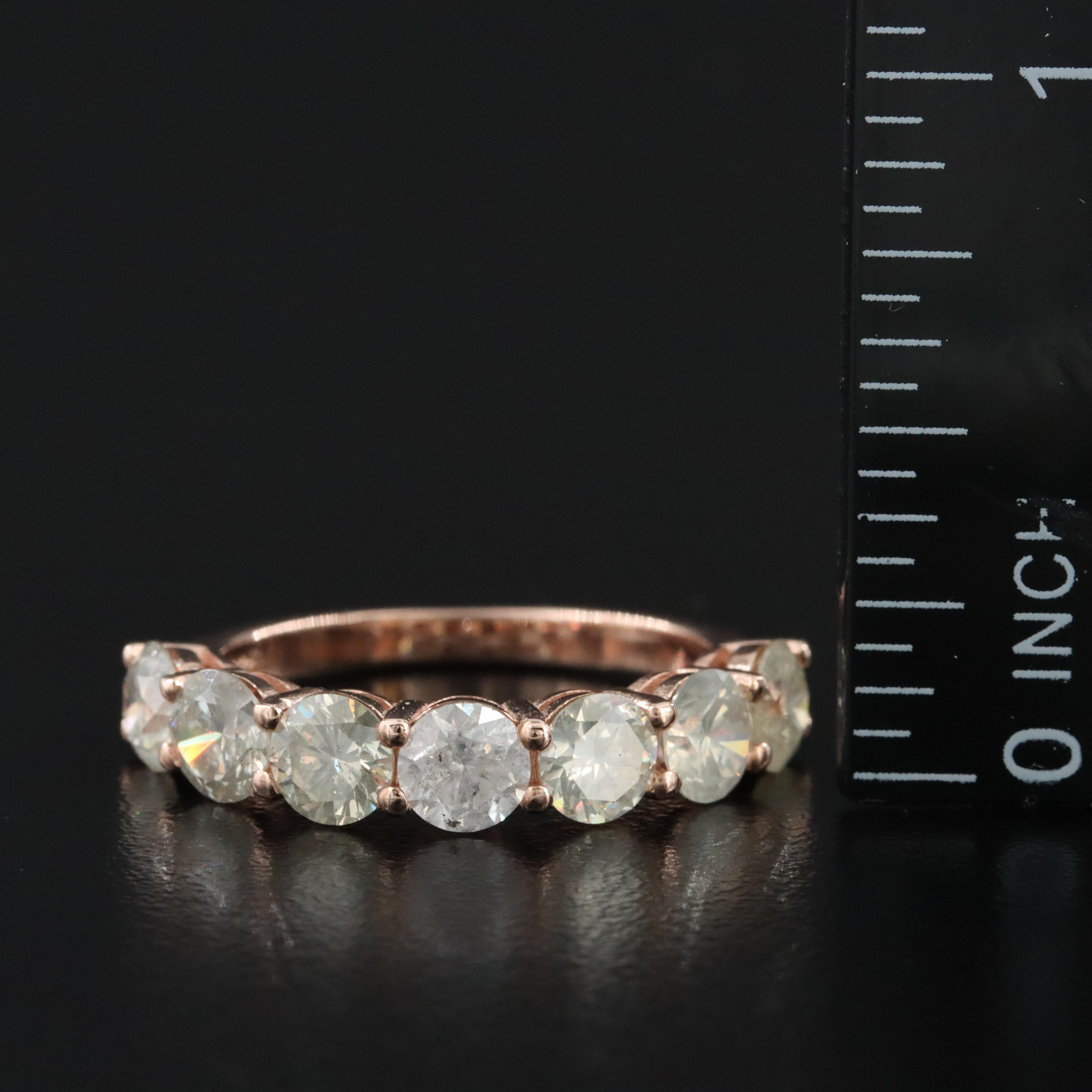 14K Rose Gold 3.08 CTW Diamond Ring with IGI Jewelry Report