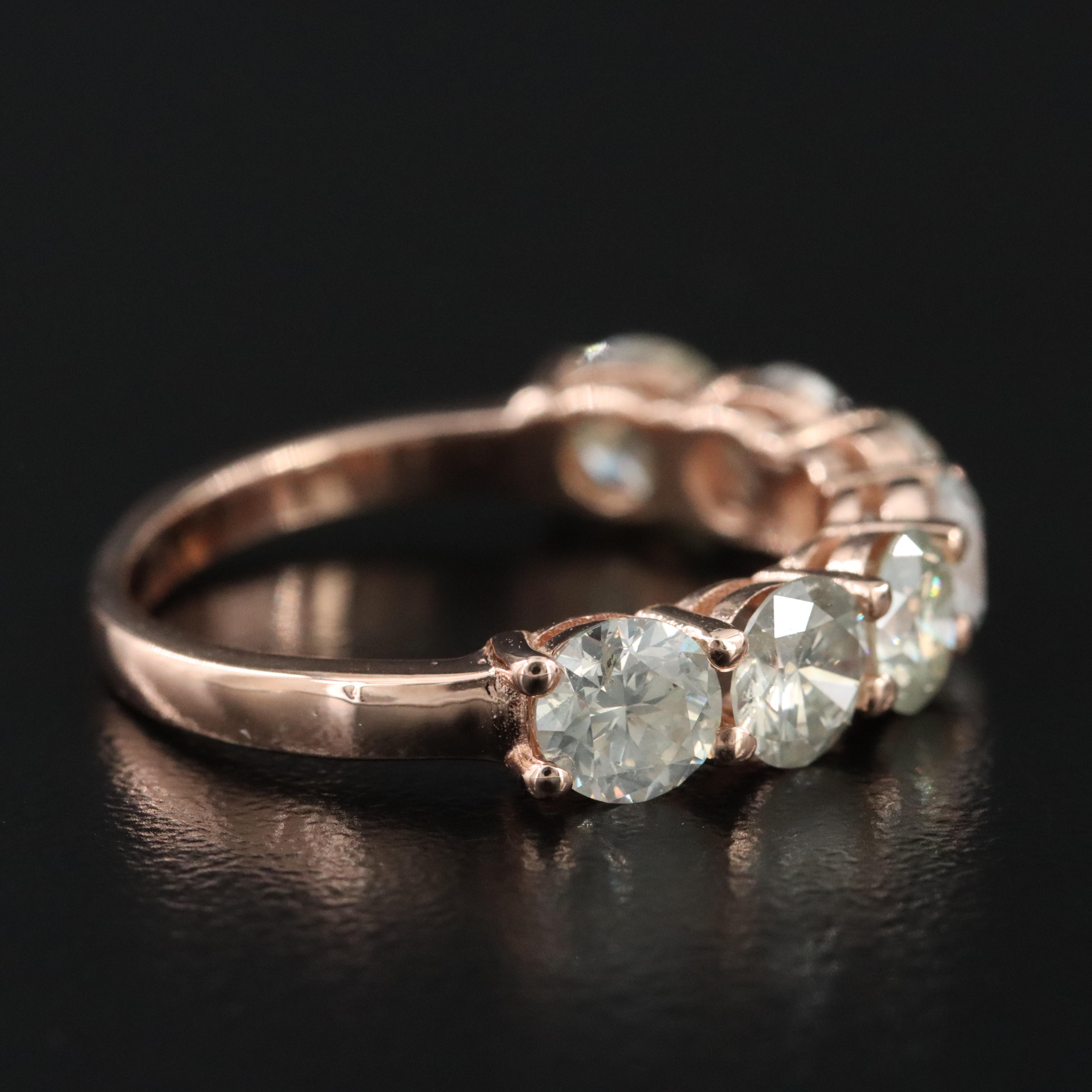 14K Rose Gold 3.08 CTW Diamond Ring with IGI Jewelry Report