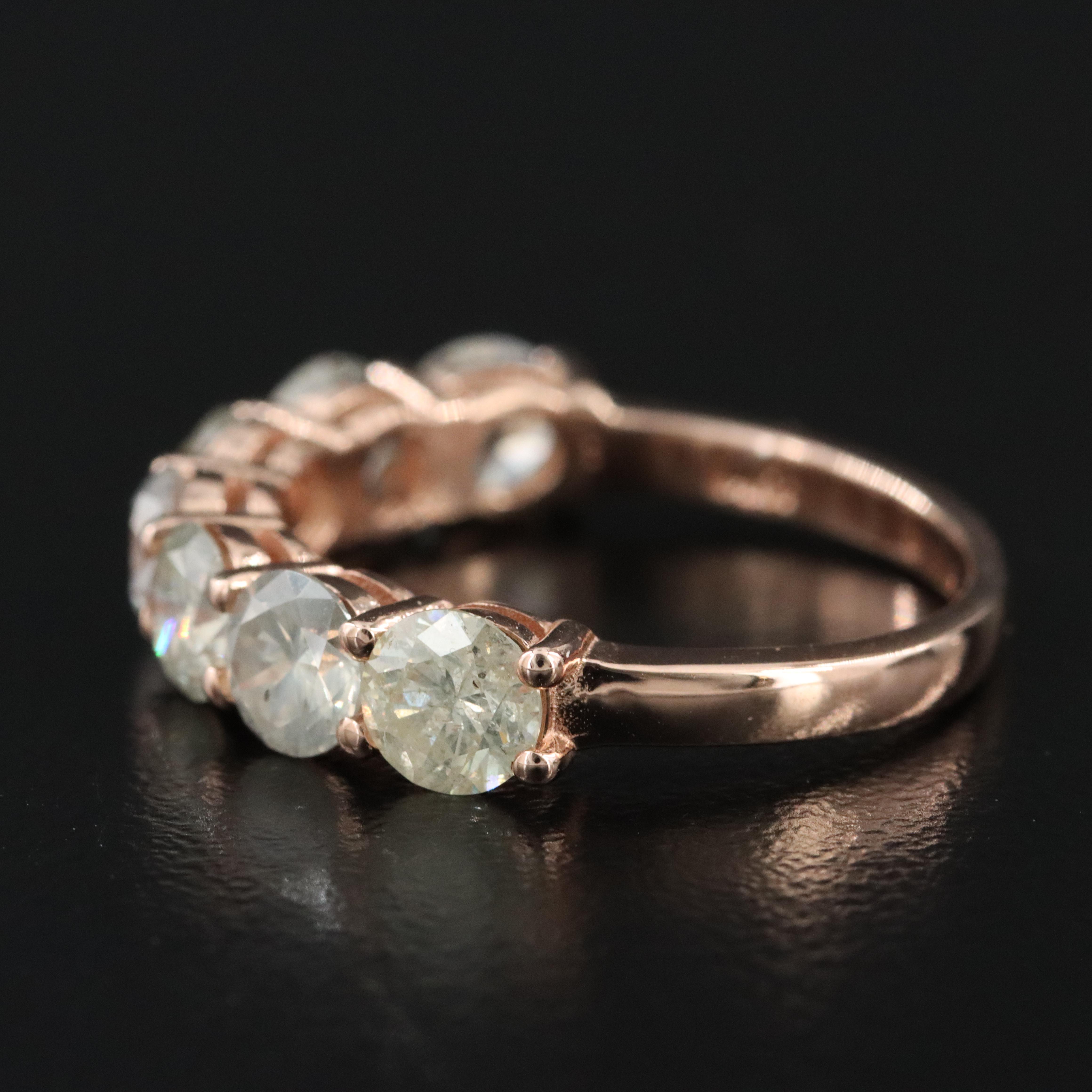 14K Rose Gold 3.08 CTW Diamond Ring with IGI Jewelry Report