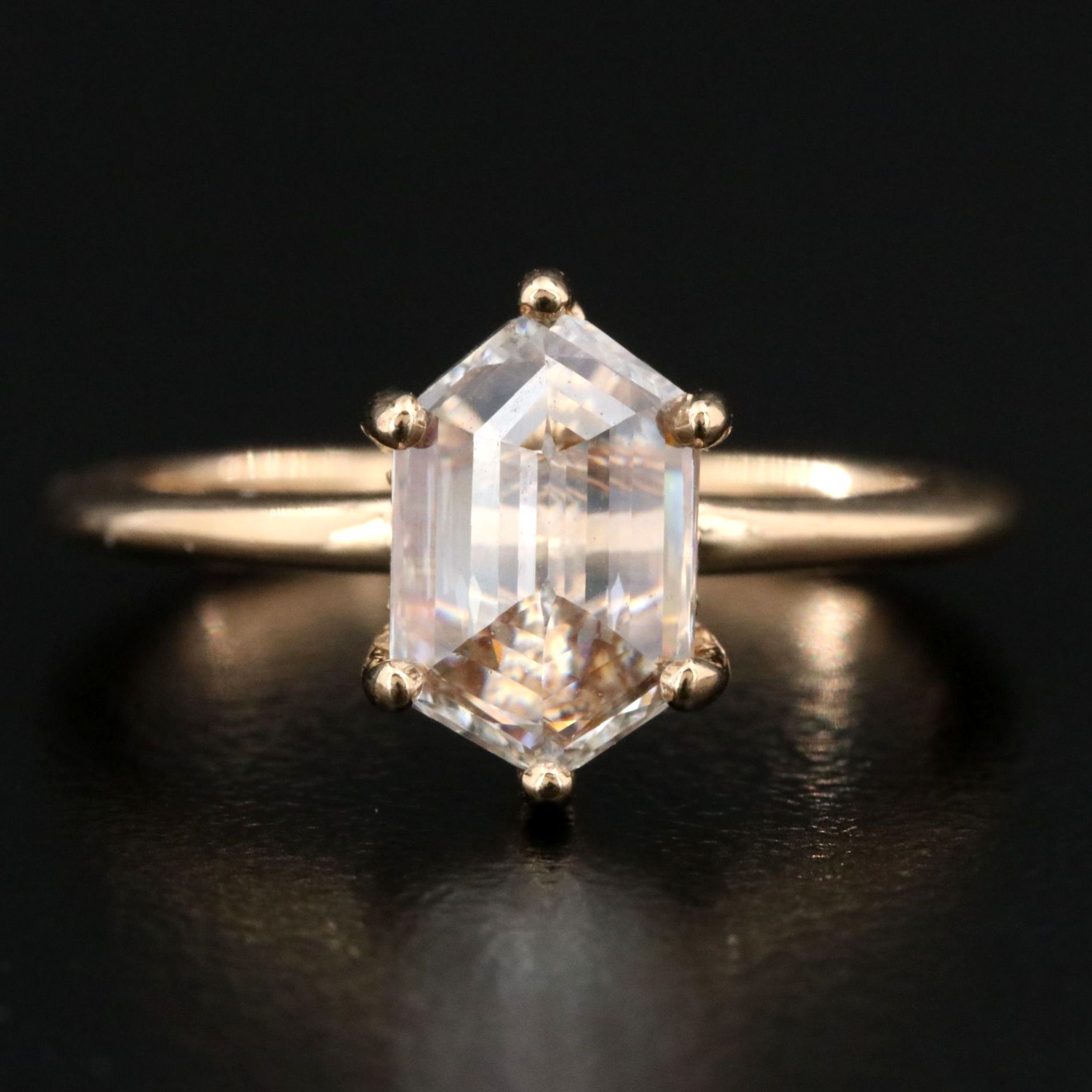 14K 1.07 CTW Diamond Solitaire Ring with Online GIA Report