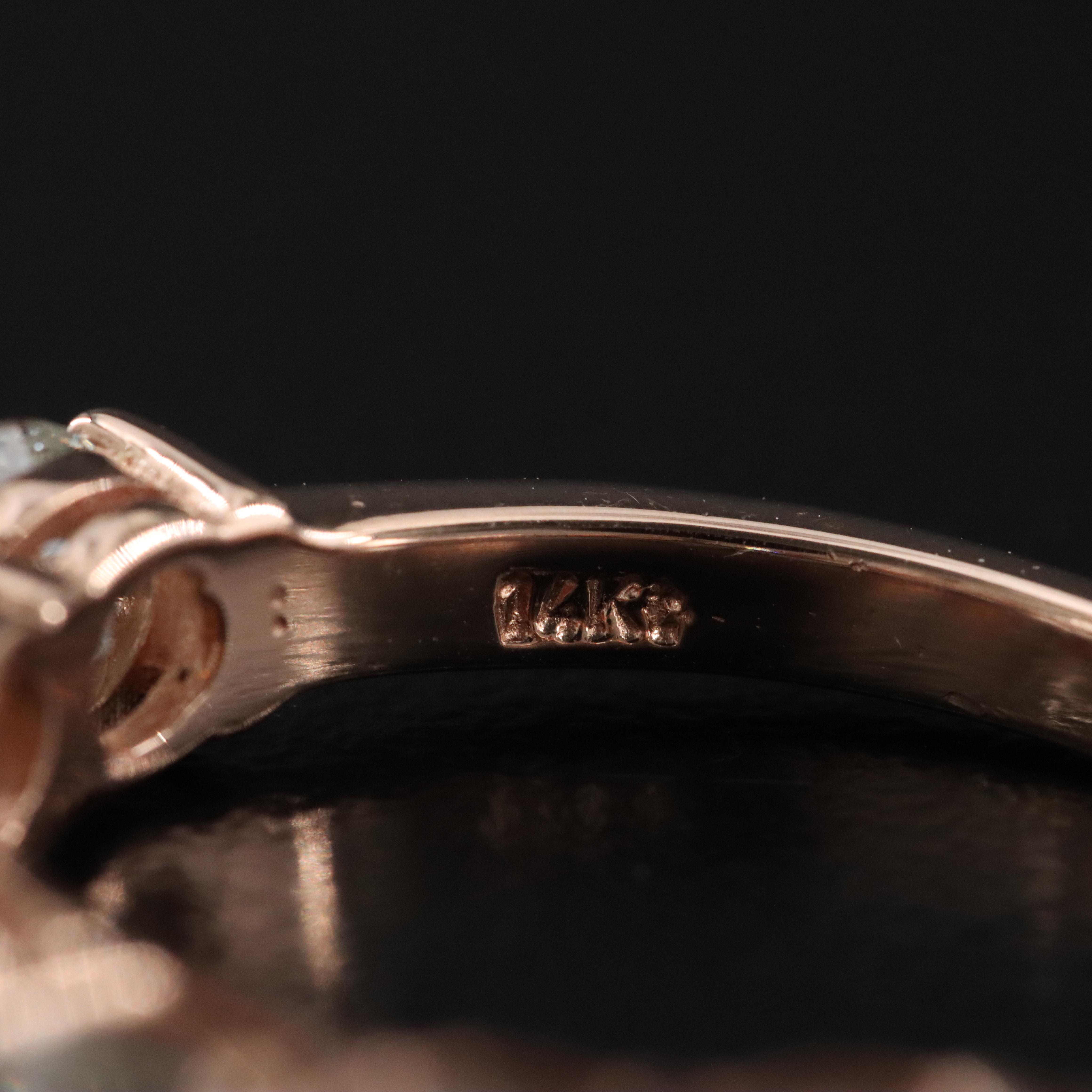 14K Rose Gold 3.08 CTW Diamond Ring with IGI Jewelry Report